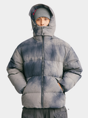 BluffTrail - Unisex 90% White Duck Down Tie-dye Detachable Hood Down Jacket GONGGAR SPORTS