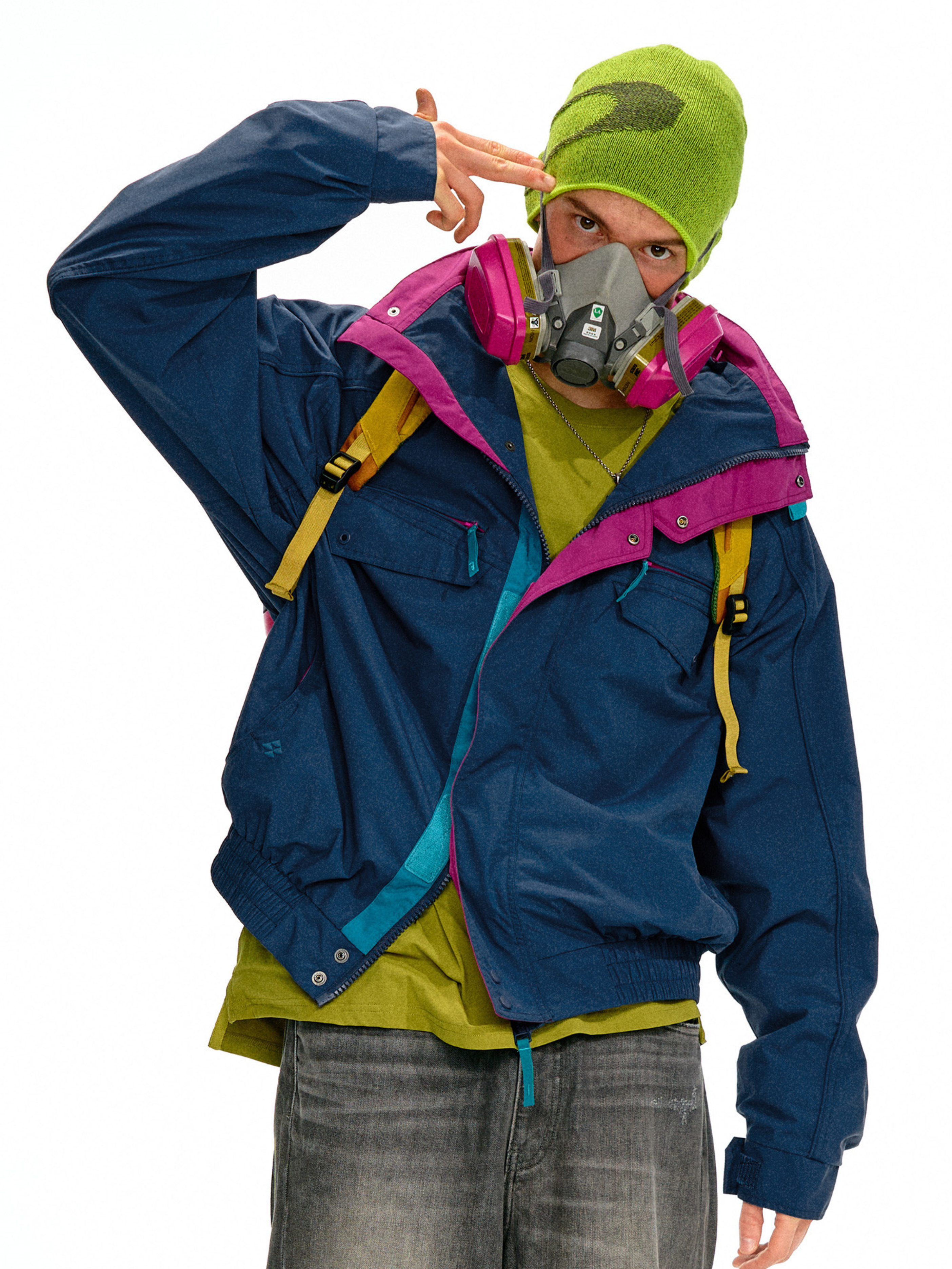 Driftcrest - Men's Colorblock Waterproof Windbreaker Jacket