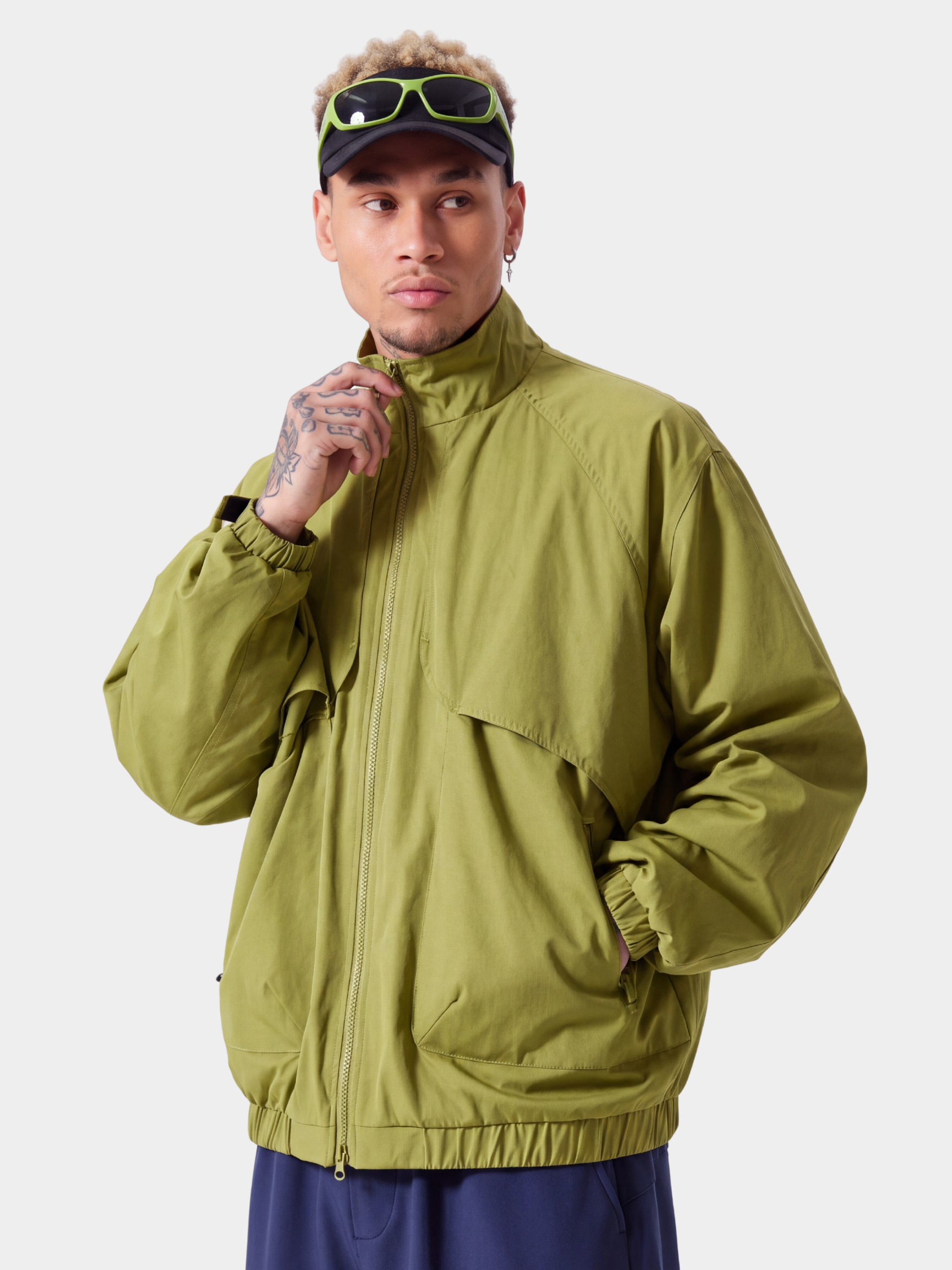 SkyVeil - Lightweight Water-Repellent Stand Collar Jacket