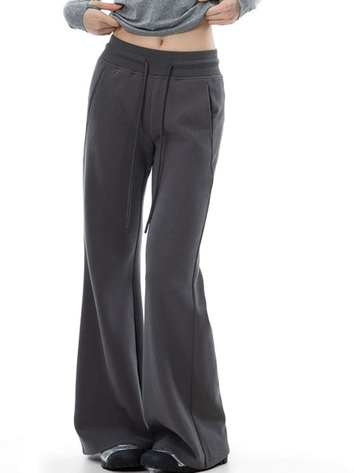 Slatepath - Women's Draped Cotton-Blend Slight Flare Yoga Pants