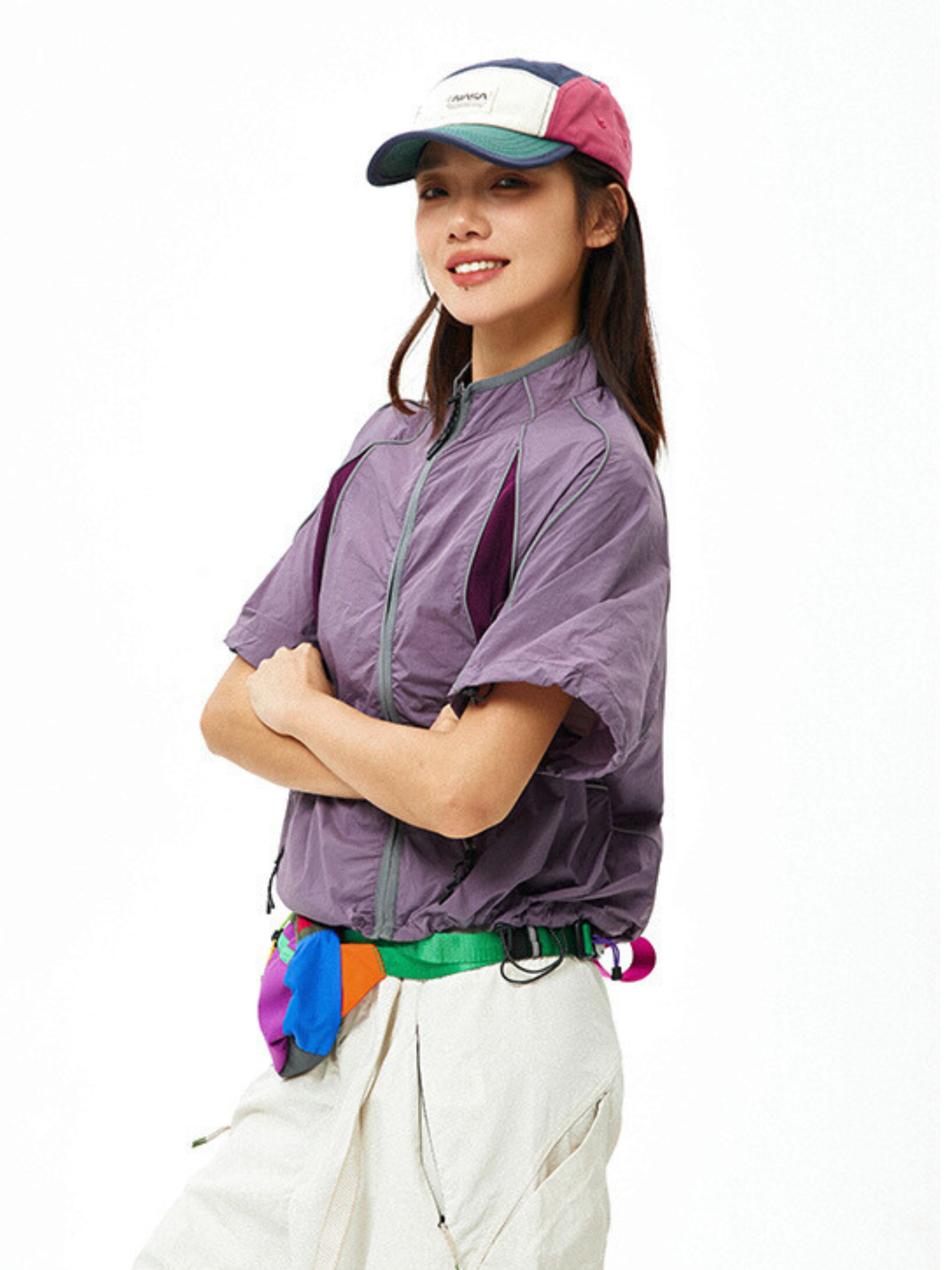 Cavecrack - Women's Mesh-Panel Breathable Short-Sleeve Cardigan