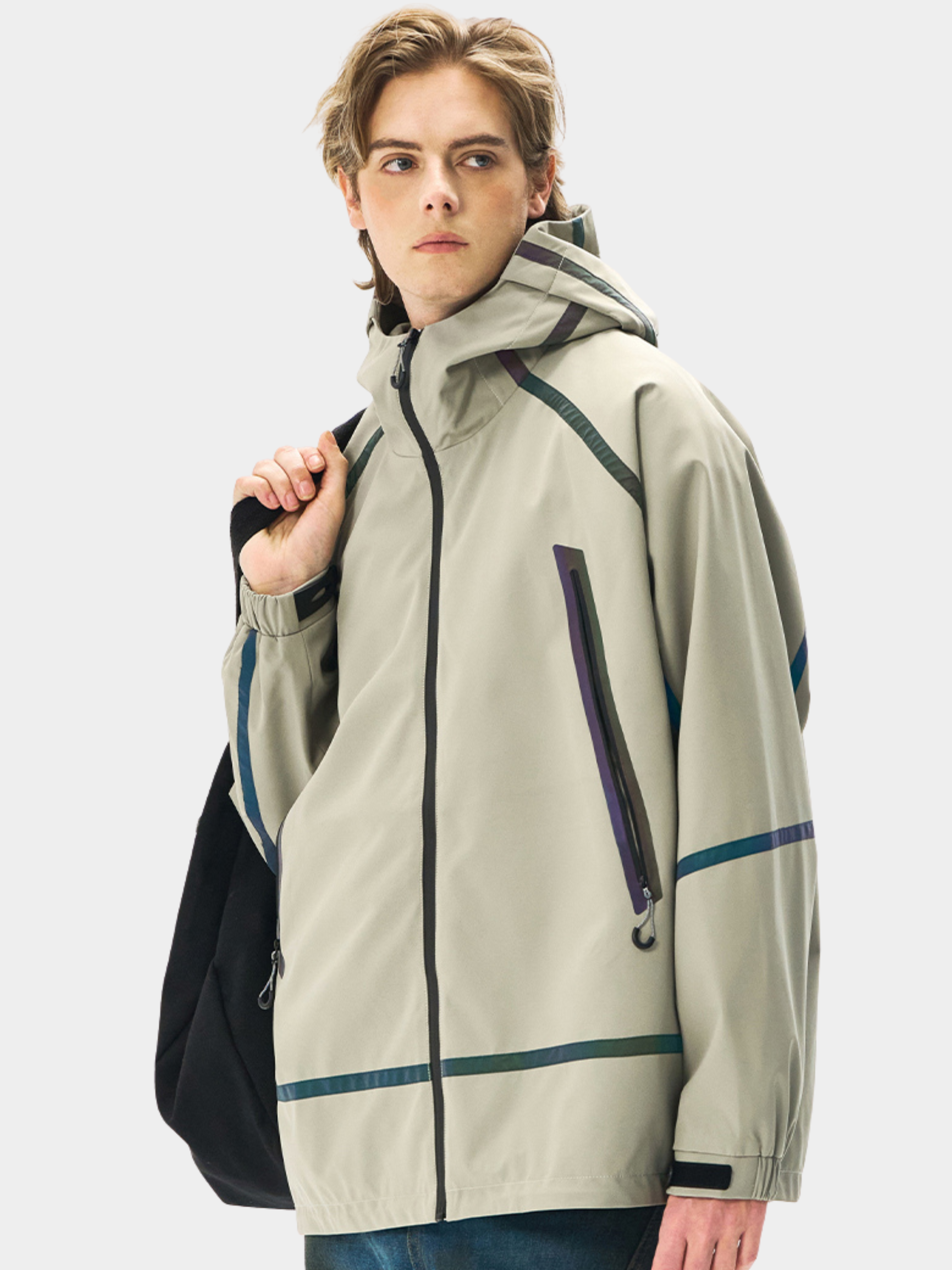 CougarBoard - Unisex Loose Fit Reflective Hooded Utility Jacket