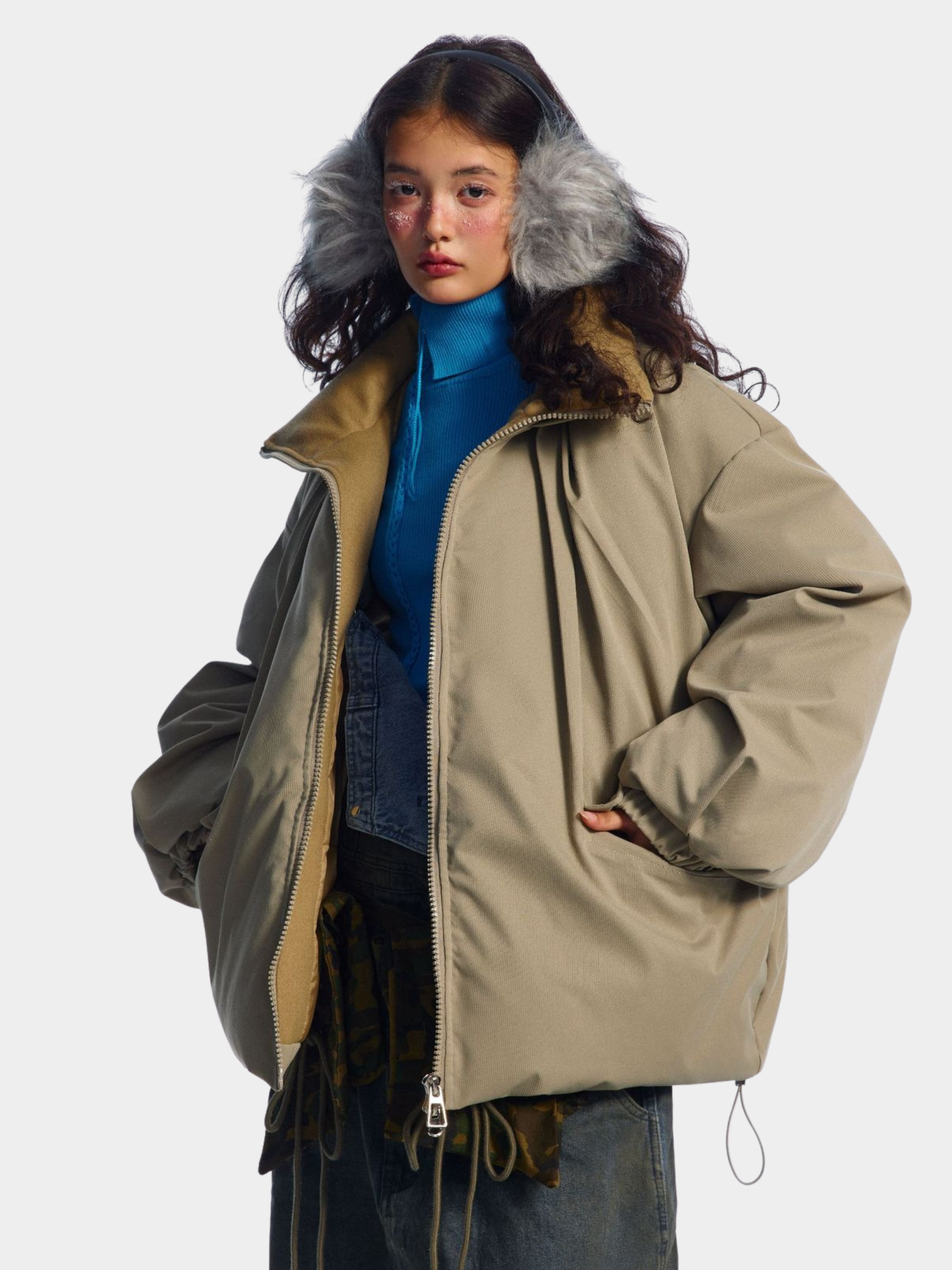 ShadowNest - Women's Oversized Stand Collar Padded Jacket