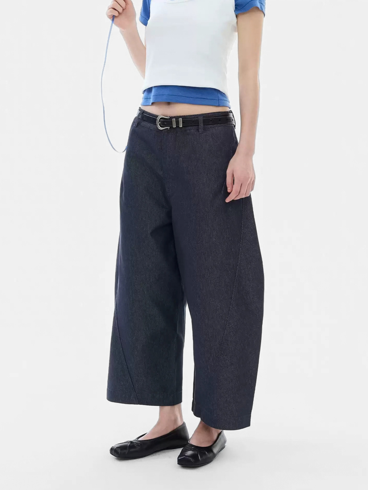 Mistpath - Unisex Breathable Curved-Leg Cropped Jeans