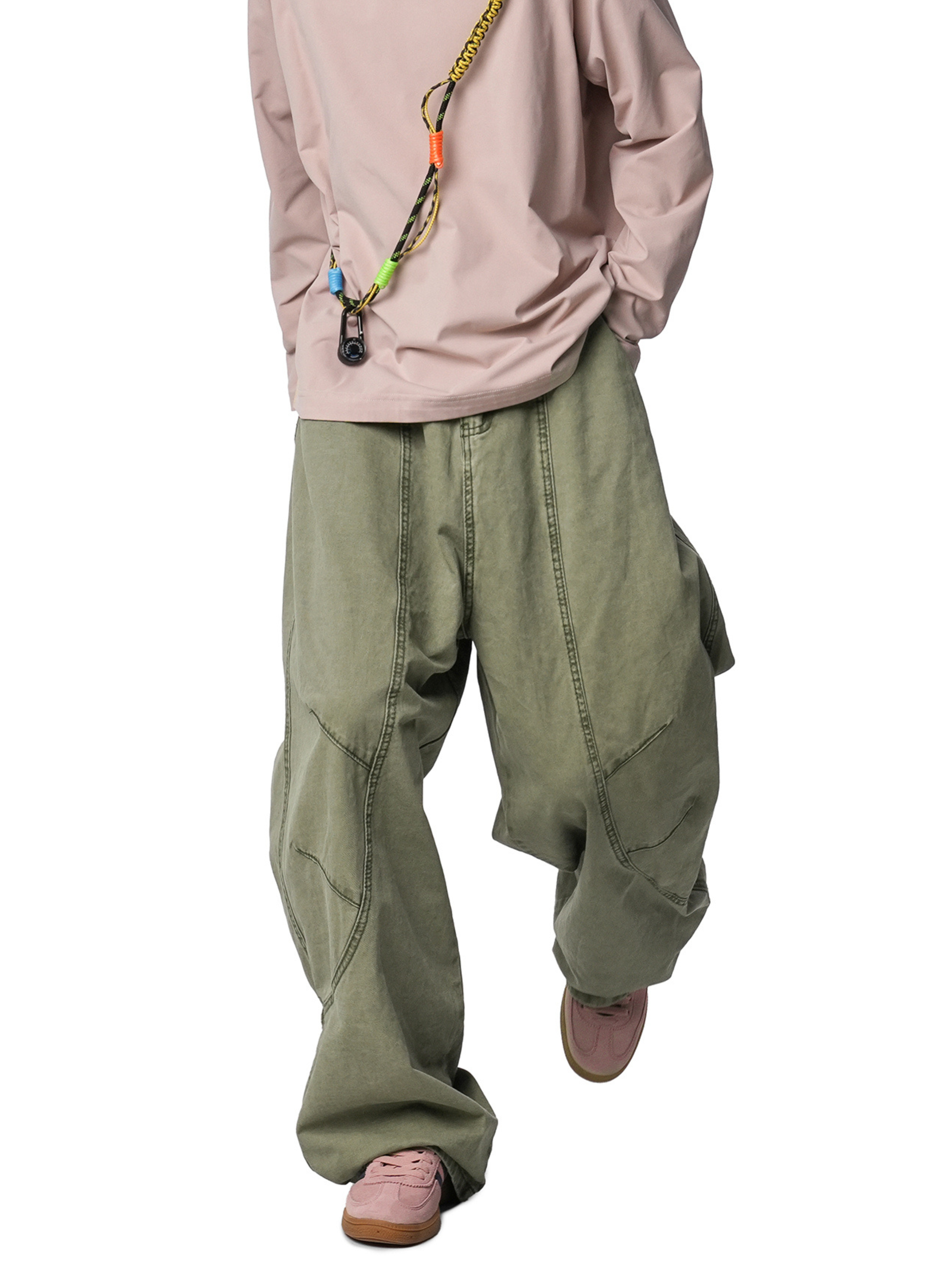 Freewind - Men's Pure Cotton Straight-Leg Loose Scimitar Pants