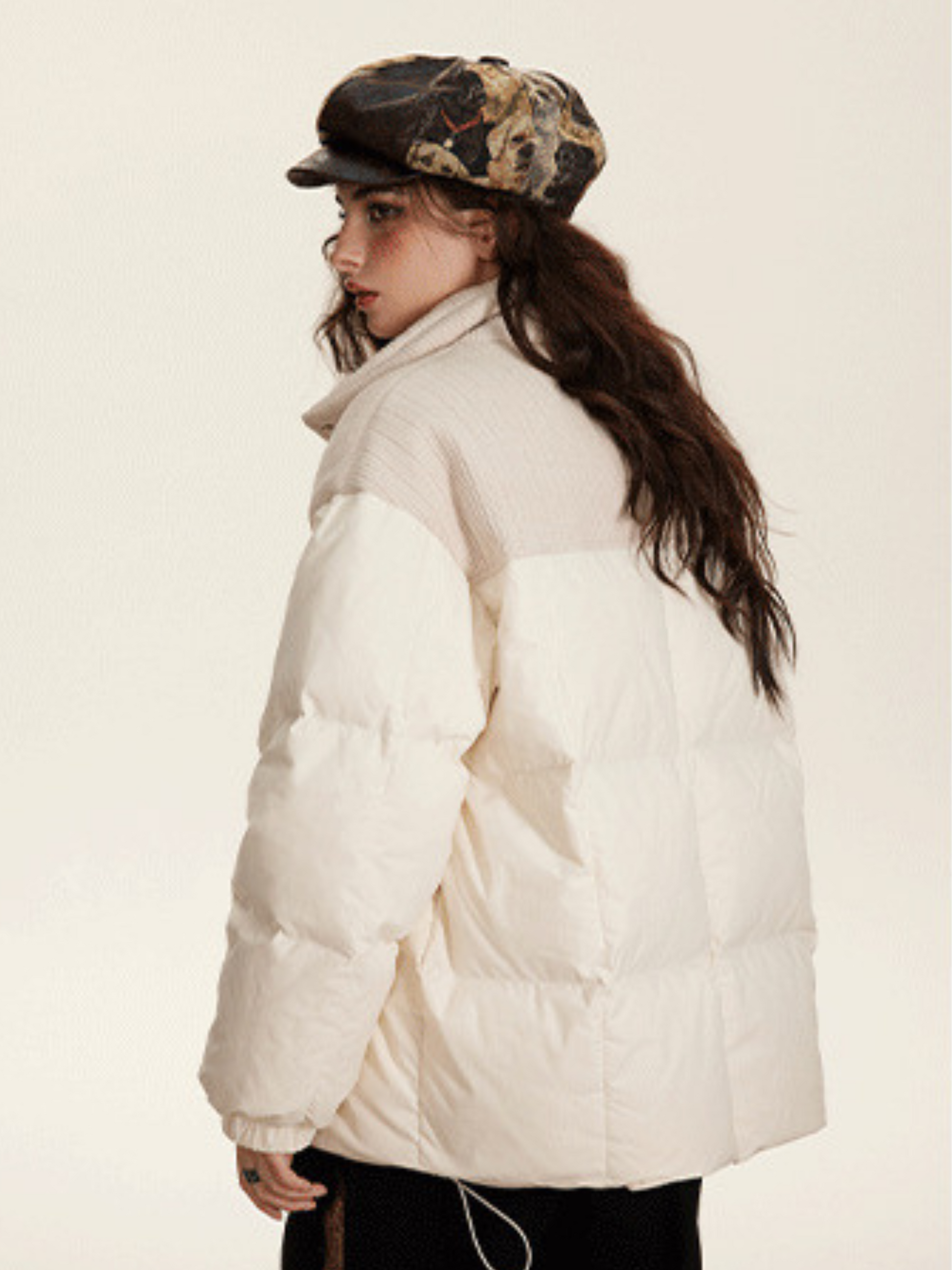 Pinestride - Women‘s Color-Block 90% White Duck Down Jacket GONGGAR SPORTS