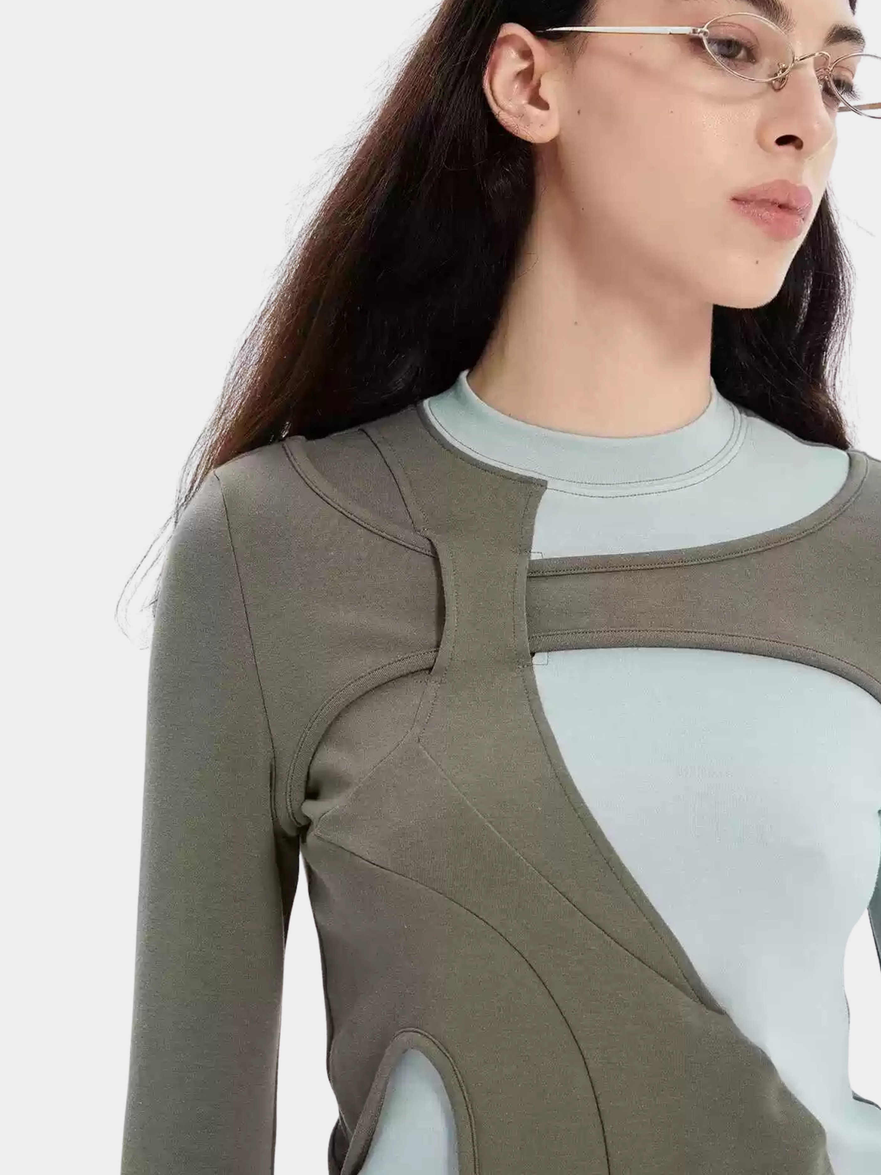 Canyonloop - Women's Asymmetric Color-Block Layered Base Top