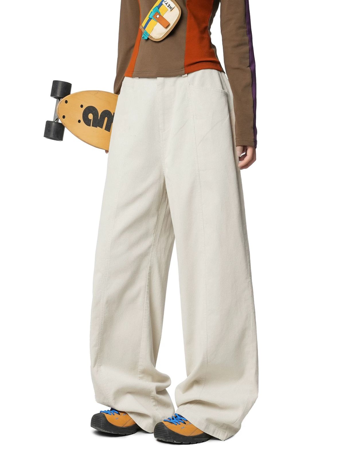 Foresttrek - Unisex Cotton Corduroy Curved-Leg Wide-Leg Pants