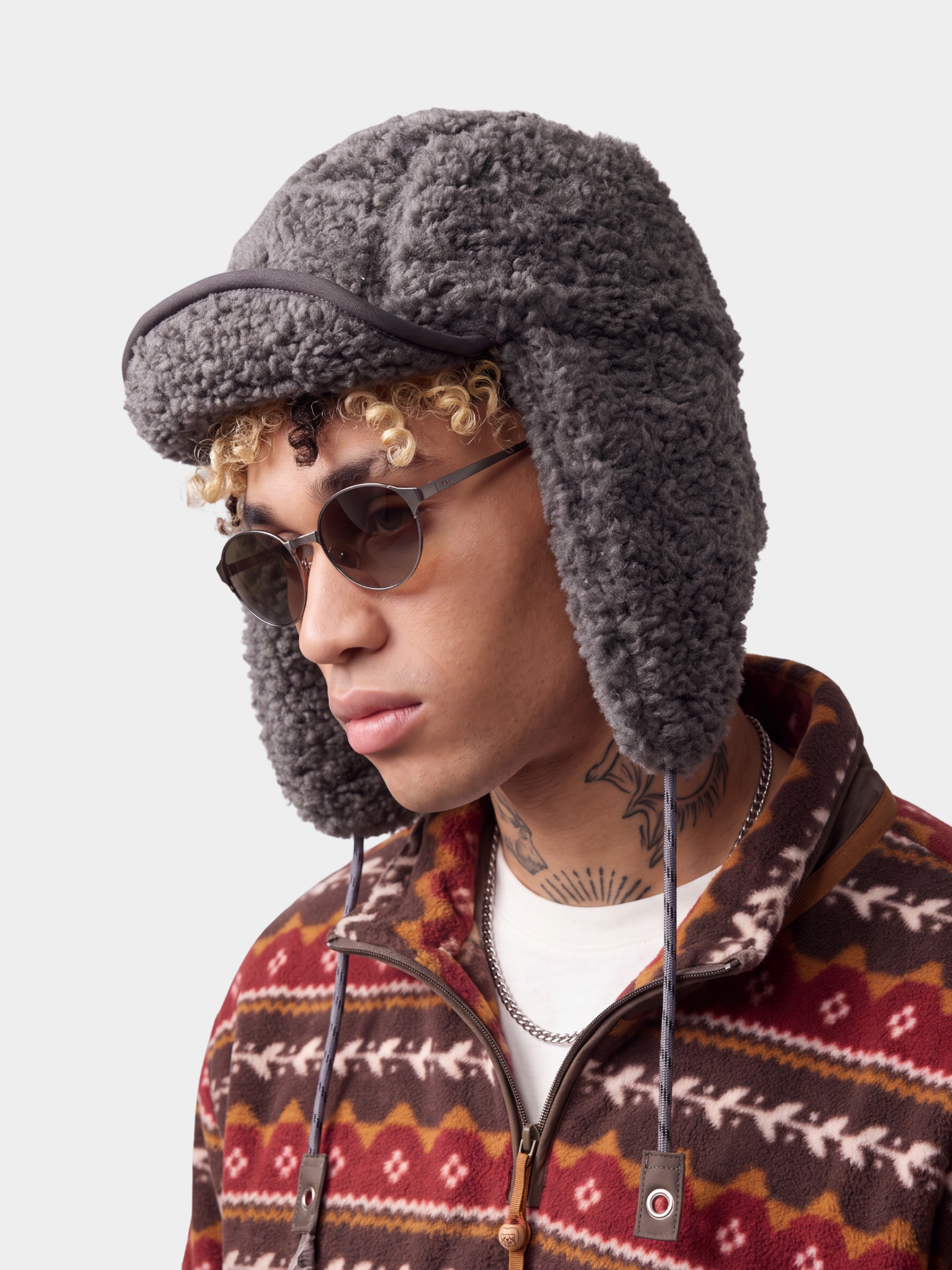 FleeceVeil - Adjustable Faux Sherpa Trapper Hat