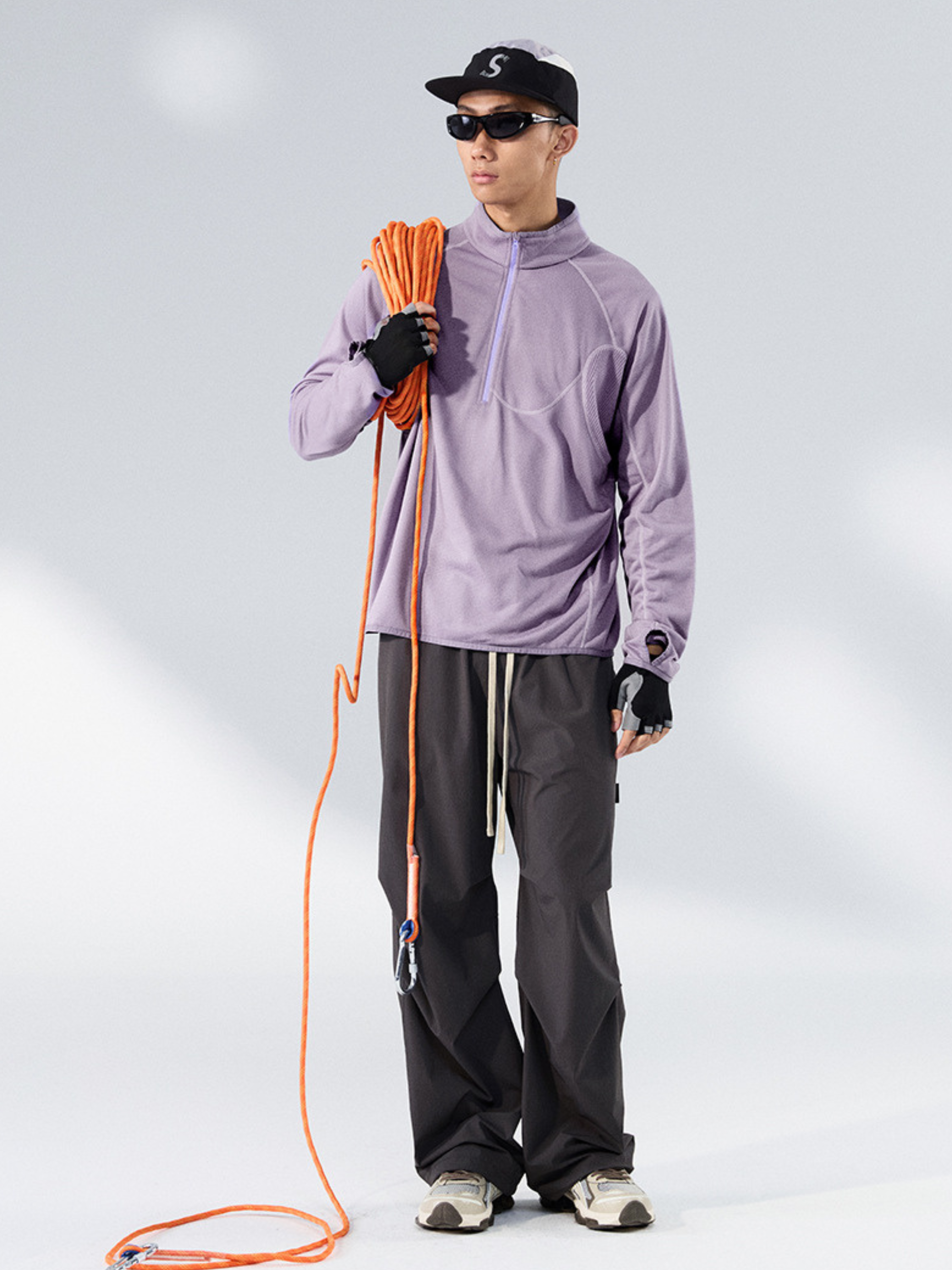 Shadowfern - Lightweight Thermal Half-Zip Sweatshirt