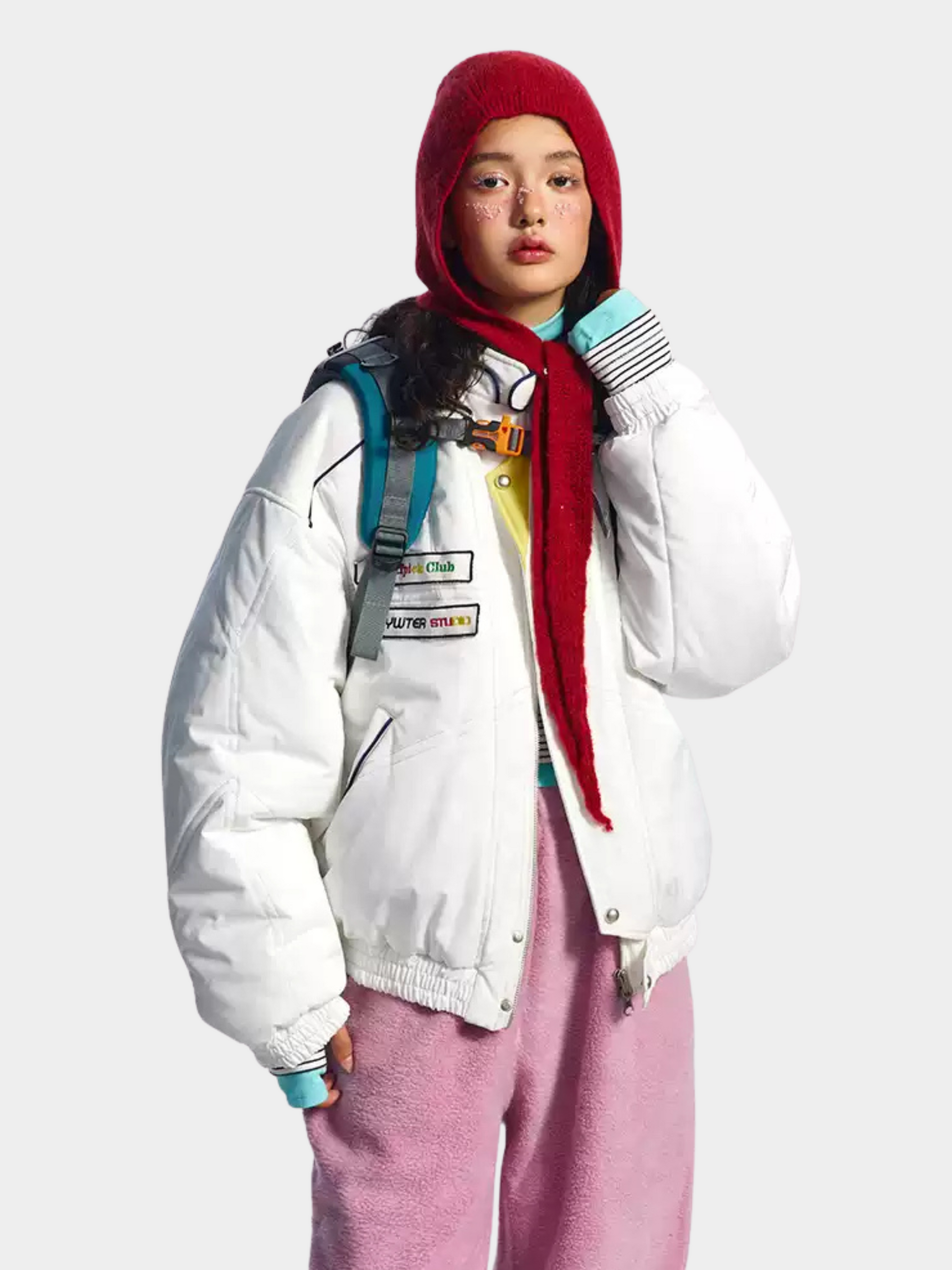 CanyonBoard - Women's Retro Badge Racer-Inspired Padded Jacket GONGGAR SPORTS