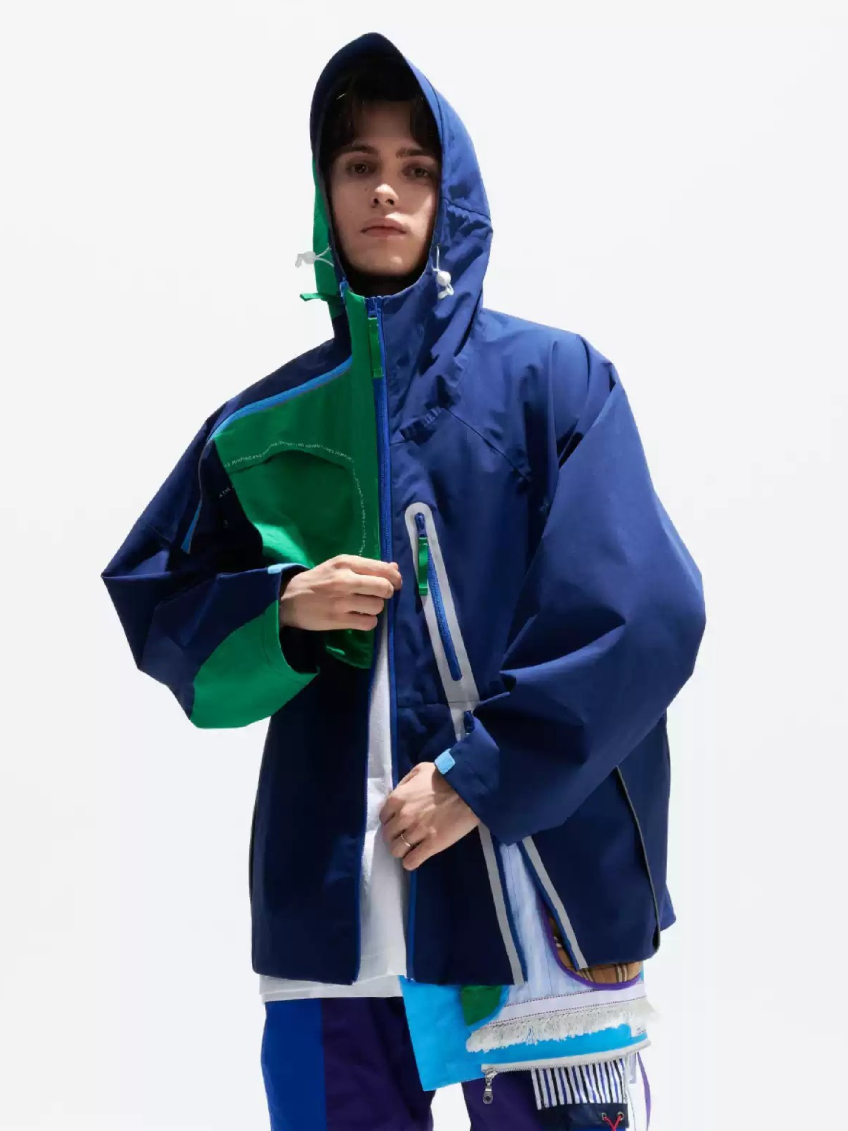 HeatGlove - Unisex Color-Block Layered-Hem Teflon® 3-Proof Jacket