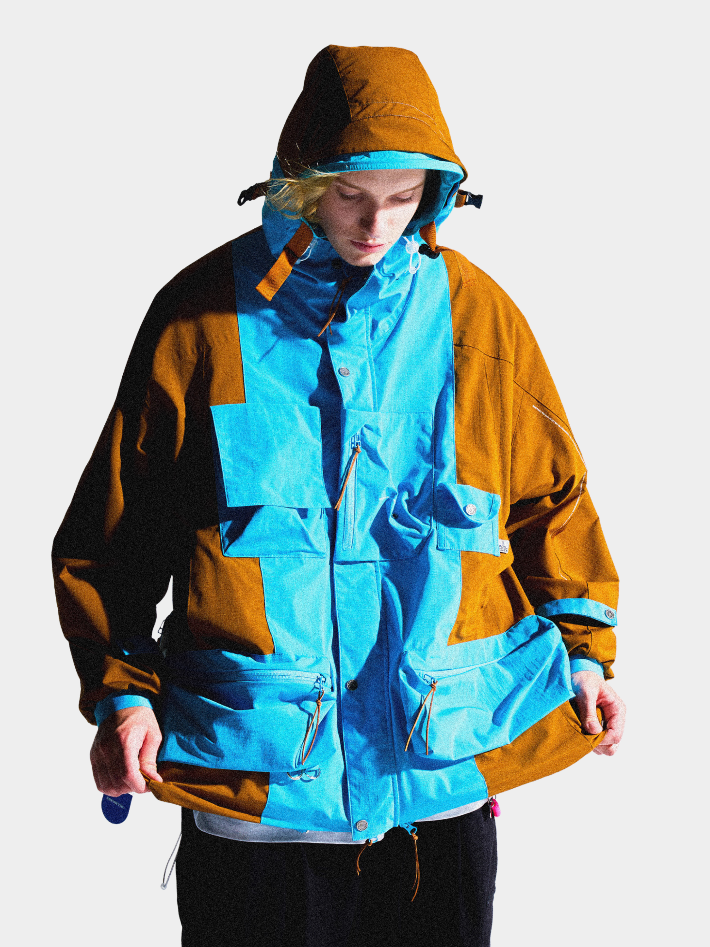 HeatFlask - Men's Color-Block Dual-Hood Teflon® 3-Proof Functional Jacket