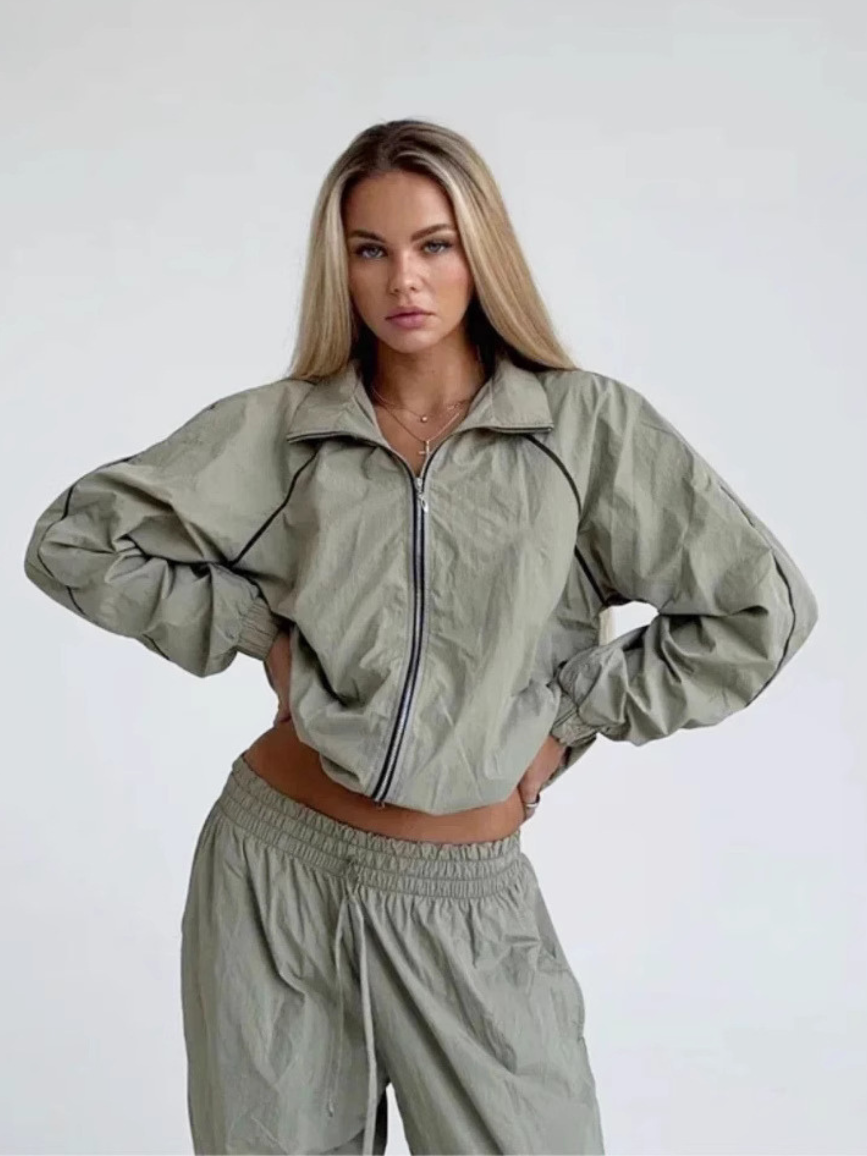 OwlLine - Women's Sporty Casual Streetwear Two-Piece Set GONGGAR SPORTS
