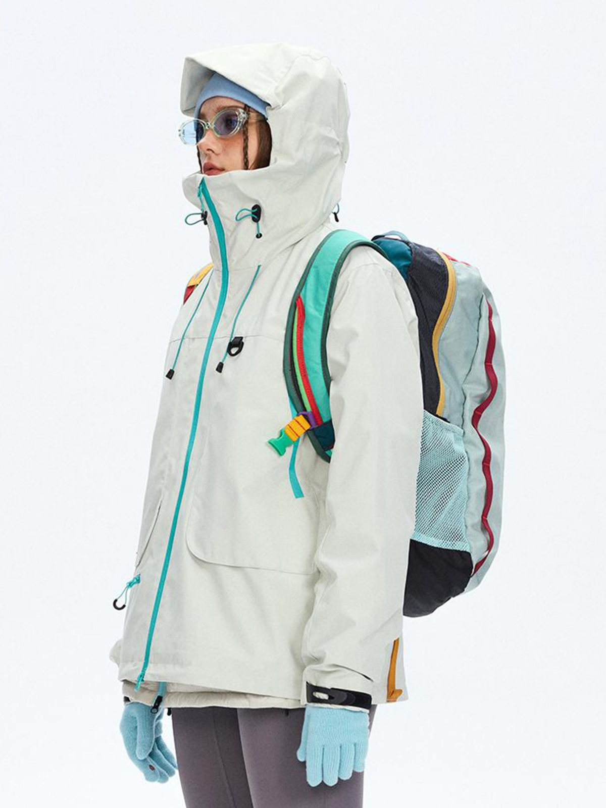 Emberpike - Color-Block Water-Repellent Adjustable Utility Jacket