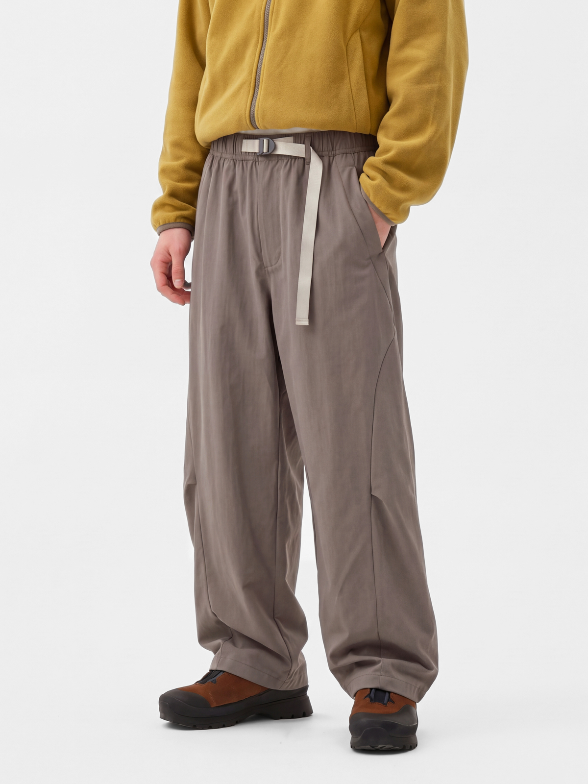 FlipMist - Stretch Elastic-Waist Straight-Leg Utility Pants