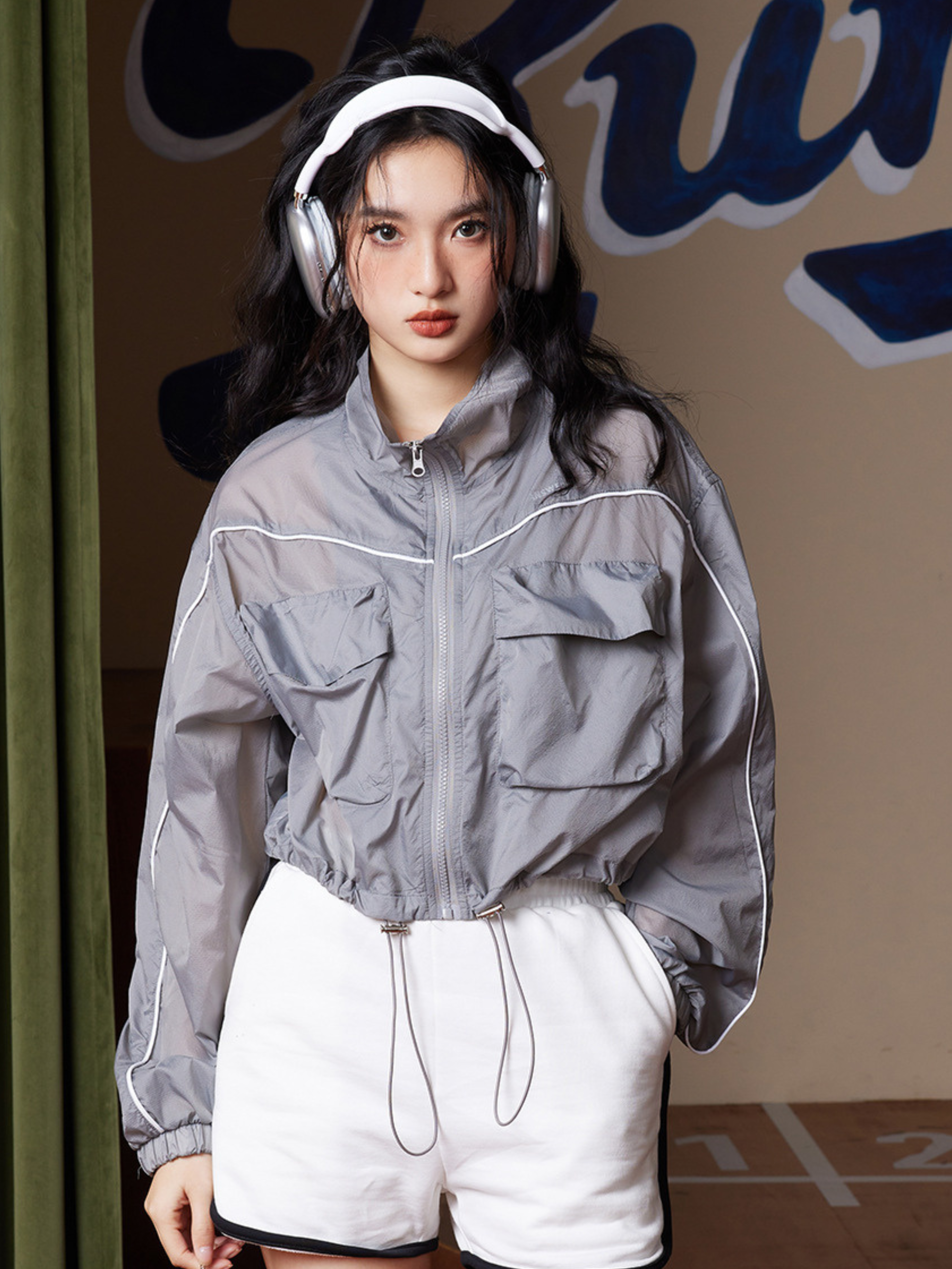 MesaView - Women's UPF50+ Cropped Stand-Collar Sun Jacket – Sweet & Edgy Style GONGGAR SPORTS