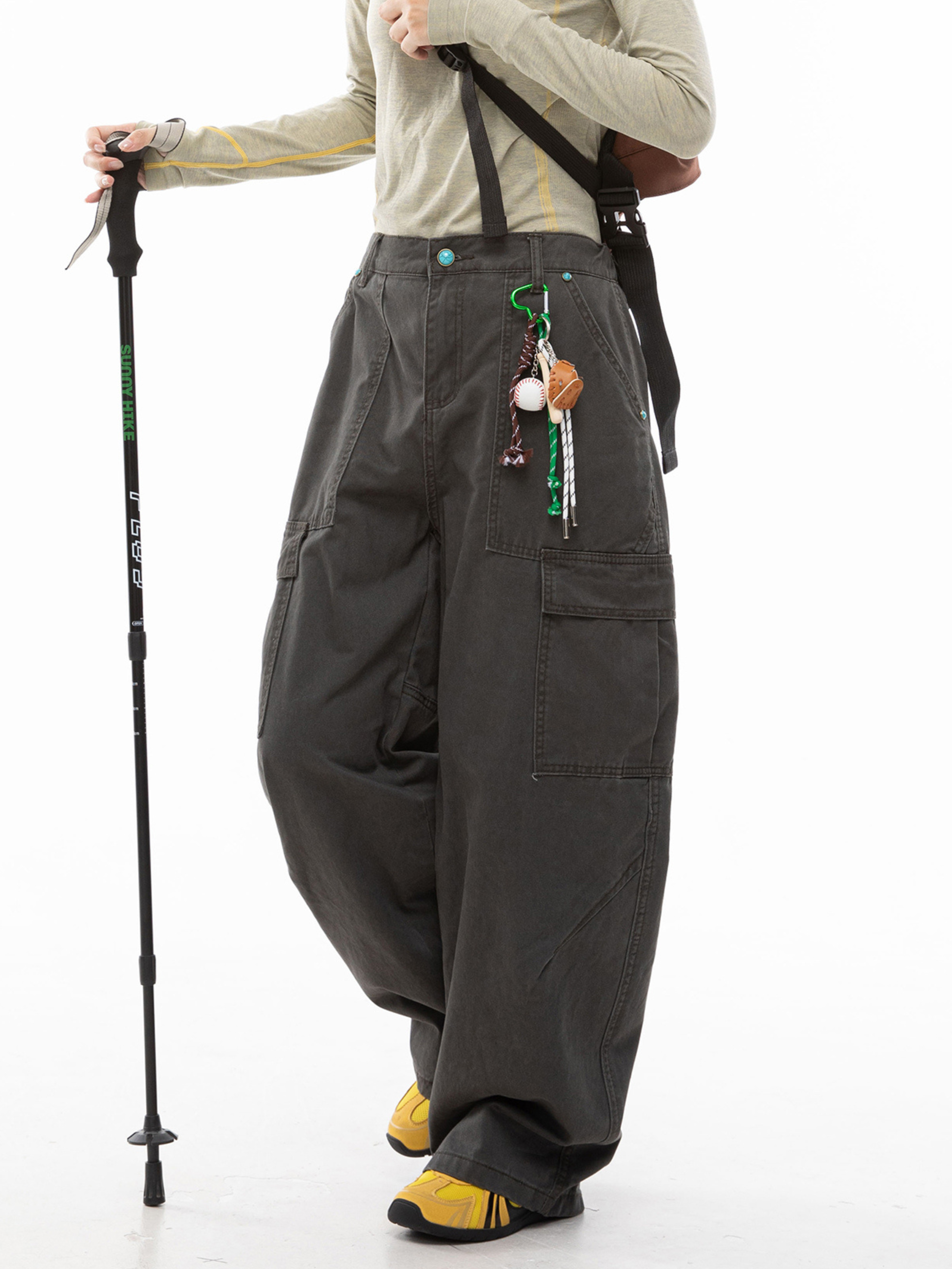 FrostStep - Unisex Large Pocket Pure Cotton Cargo Pants