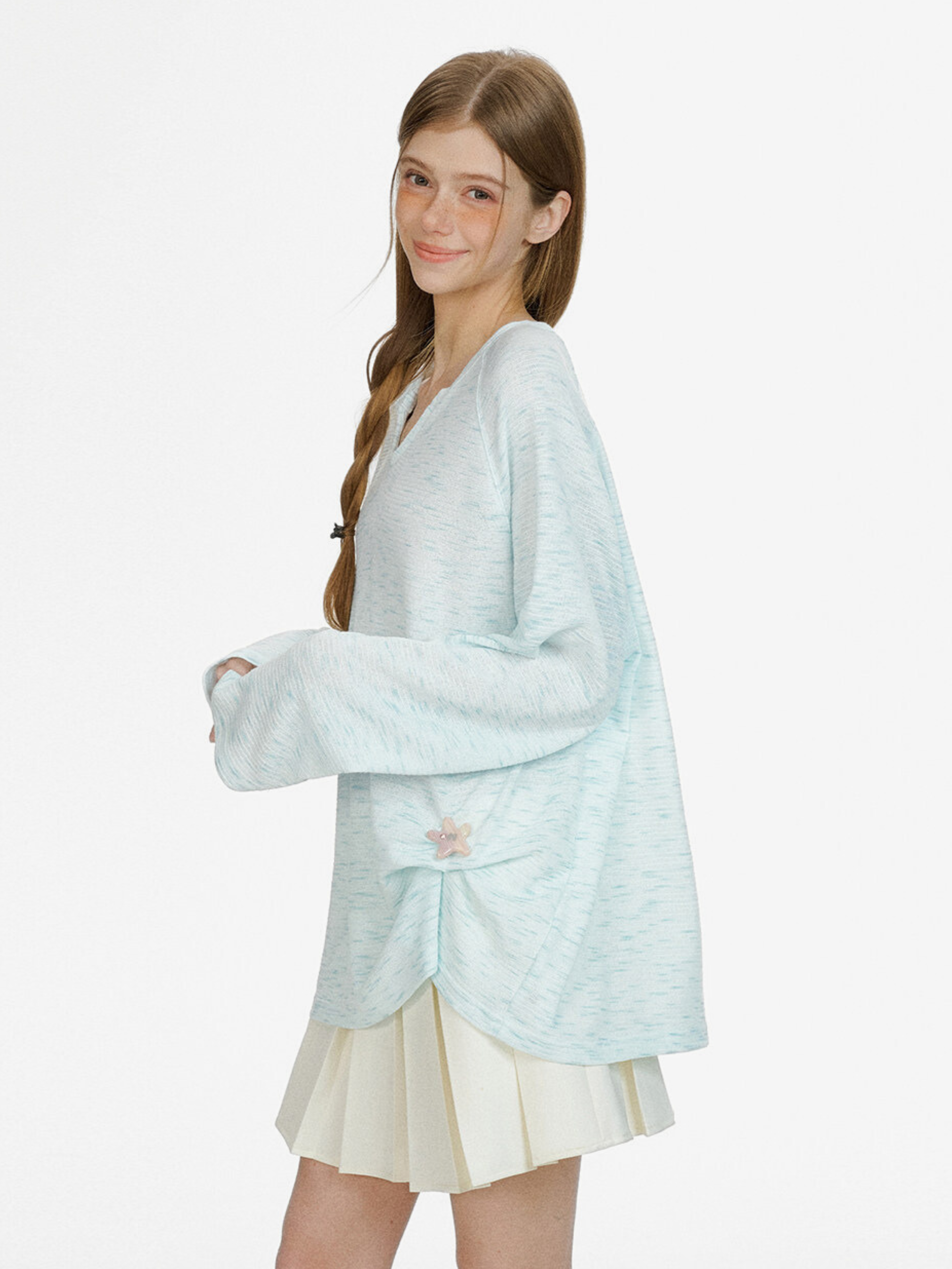Ravencleaver - Women's Lightweight V-Neck Cooling Knit Long Sleeve