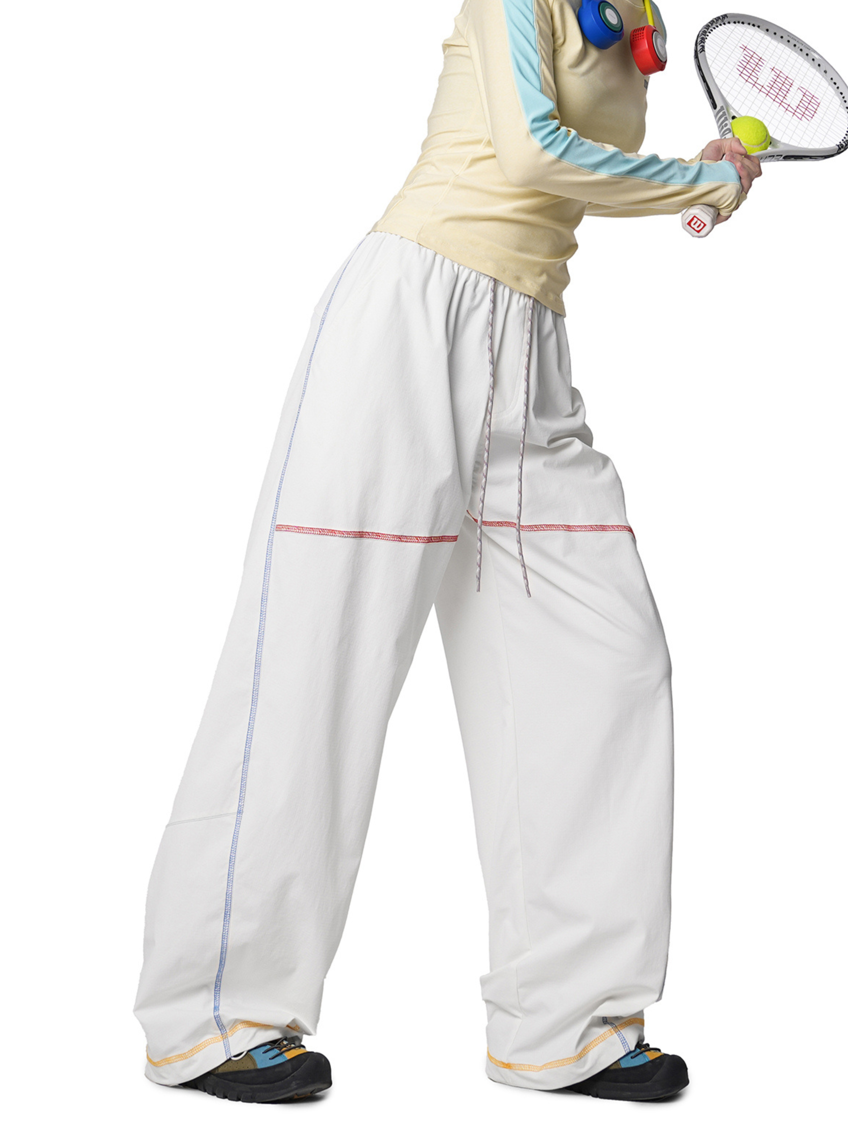 Summitpath - Women's Colorblock Hassel Stitch Straight Casual Pants