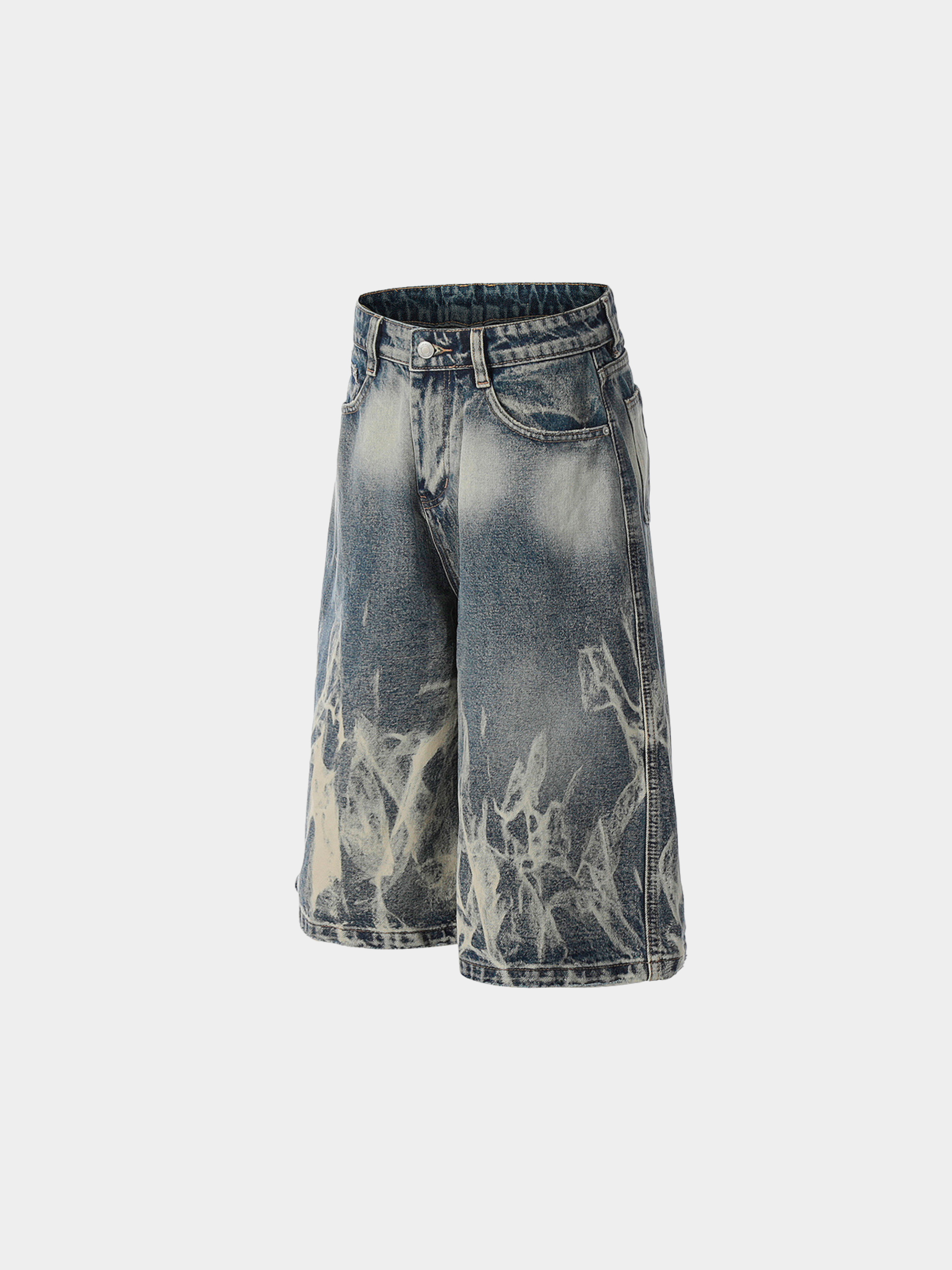 BaseStick - Men's Flame Denim Shorts GONGGAR SPORTS