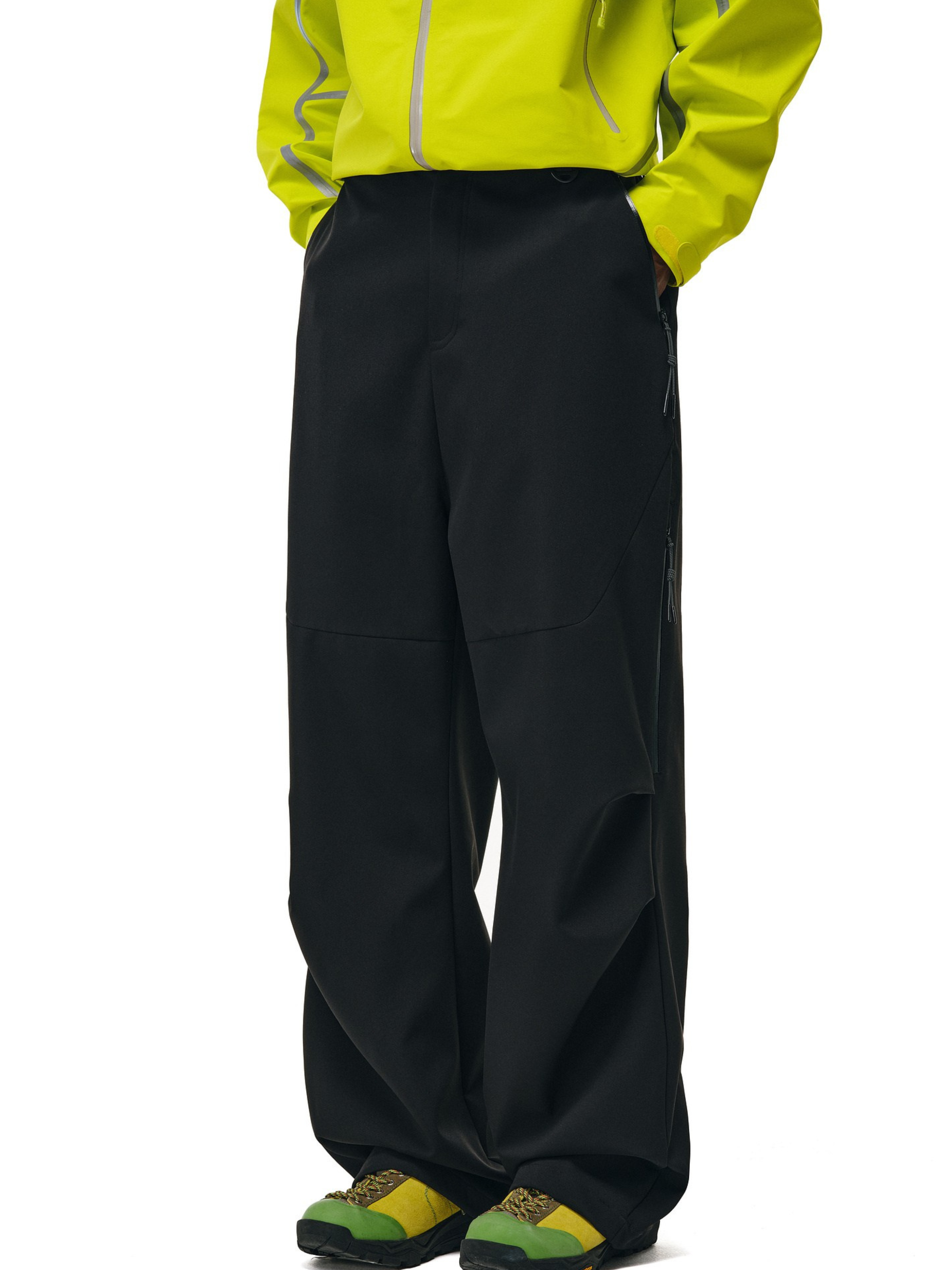 Stormlore - Men's Skin-Friendly Draped Zip Straight-Leg Pants