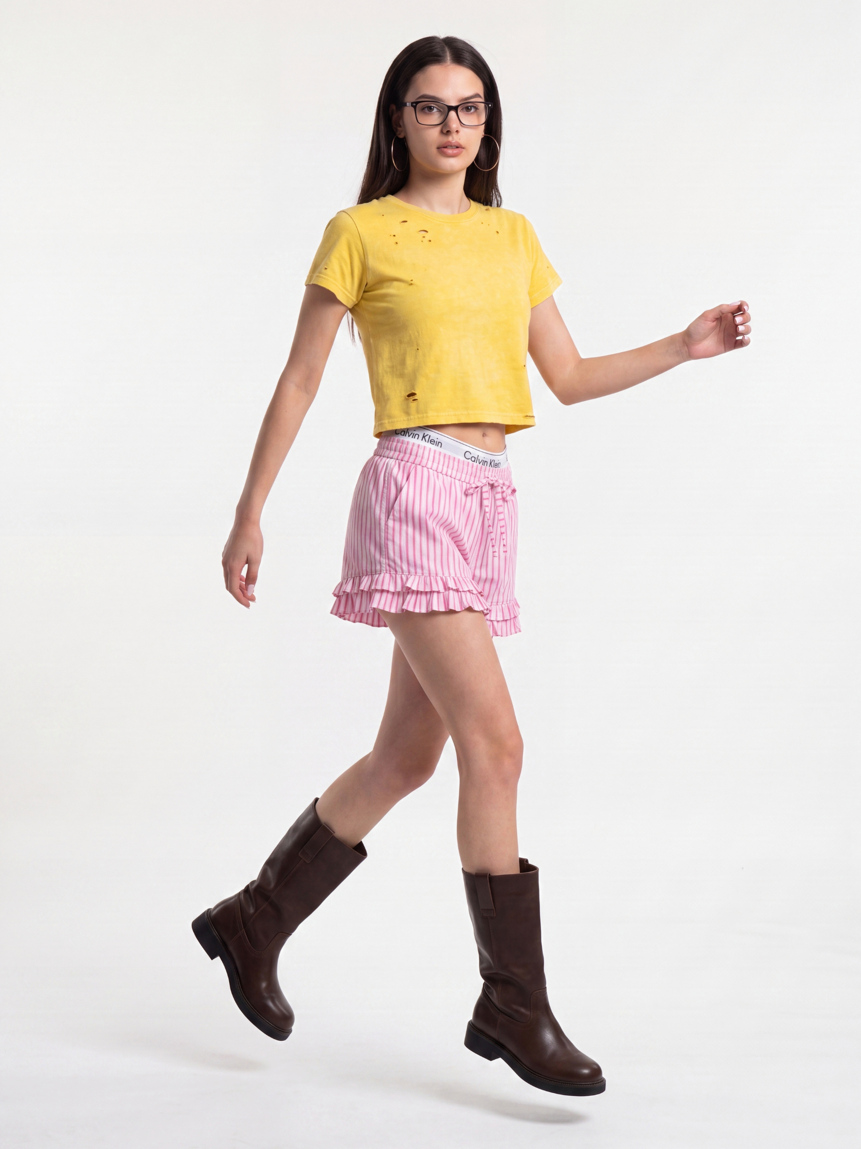 Bubble - Women's Contrast Stripe Drawstring Shorts