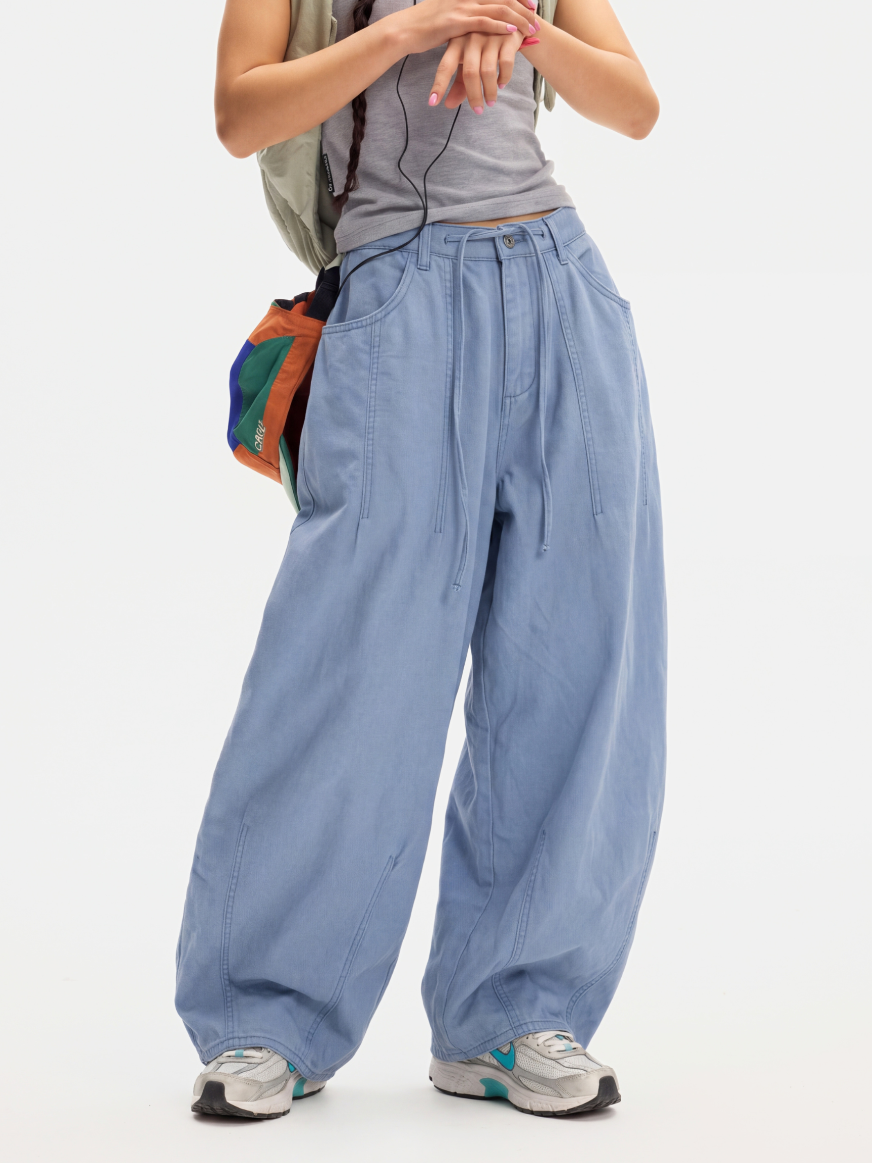 TrailStow - Drawstring Soft & Breathable Utility Wide-Leg Pants