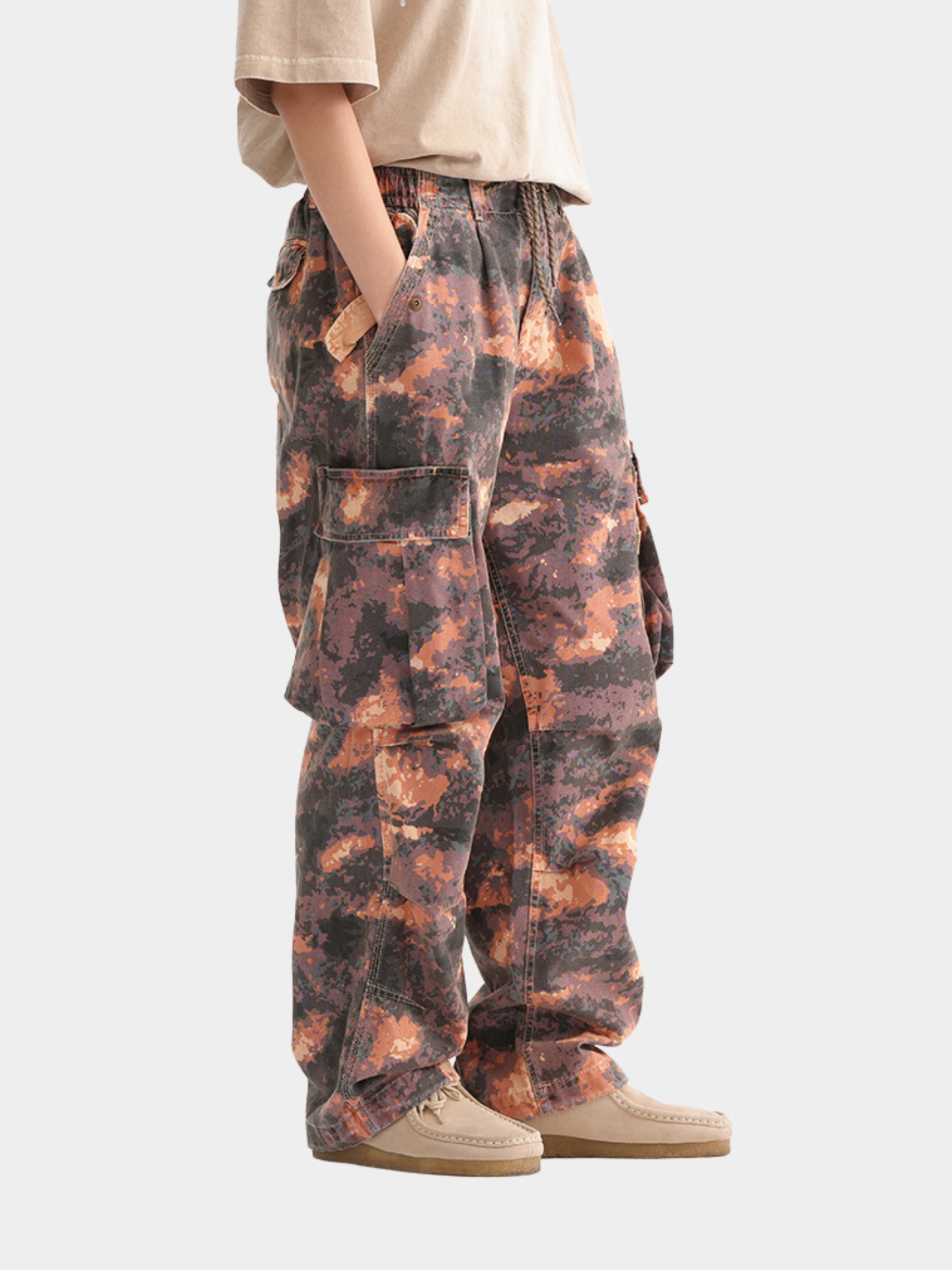 GripGlove - Men's Relaxed Fit Camo Cargo Pants GONGGAR SPORTS