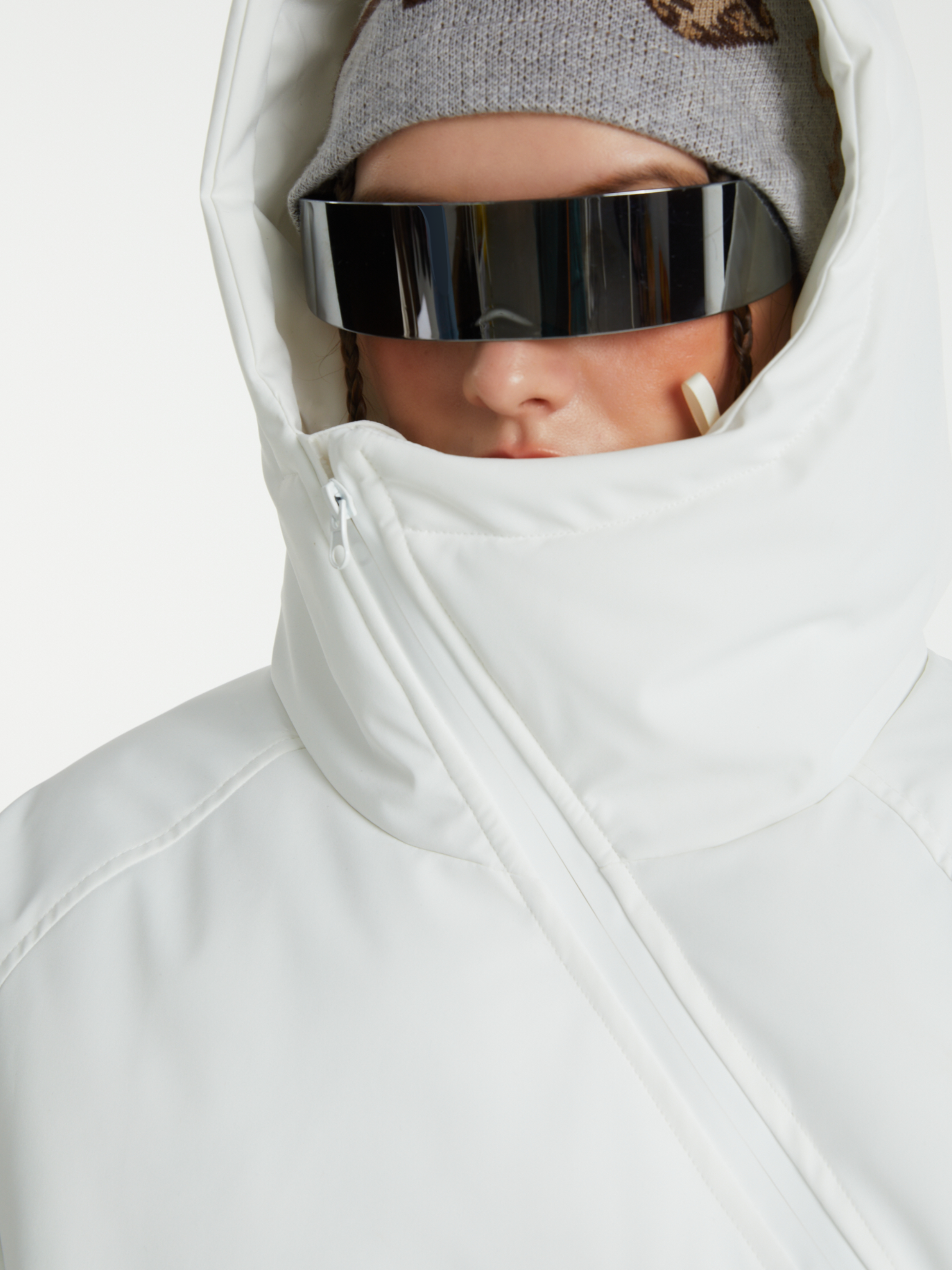 BluffGo - Asymmetric Zipper Hooded Insulated Jacket