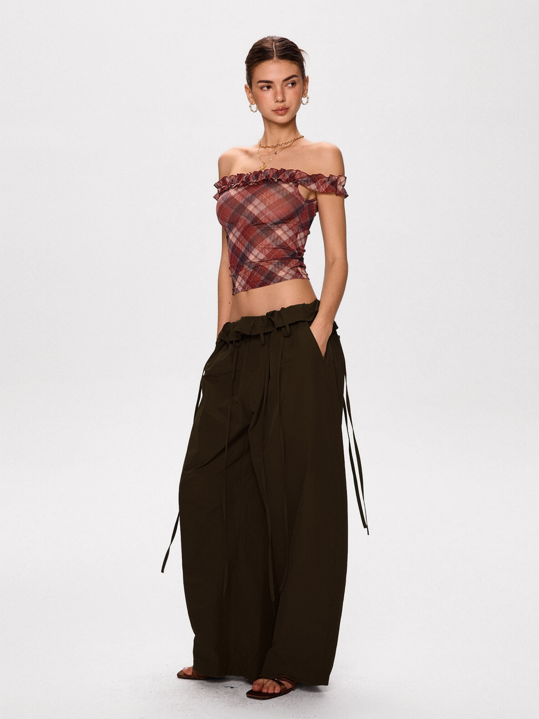 Vantex - Women's Bubble-Waist Lightweight Tapered Pants