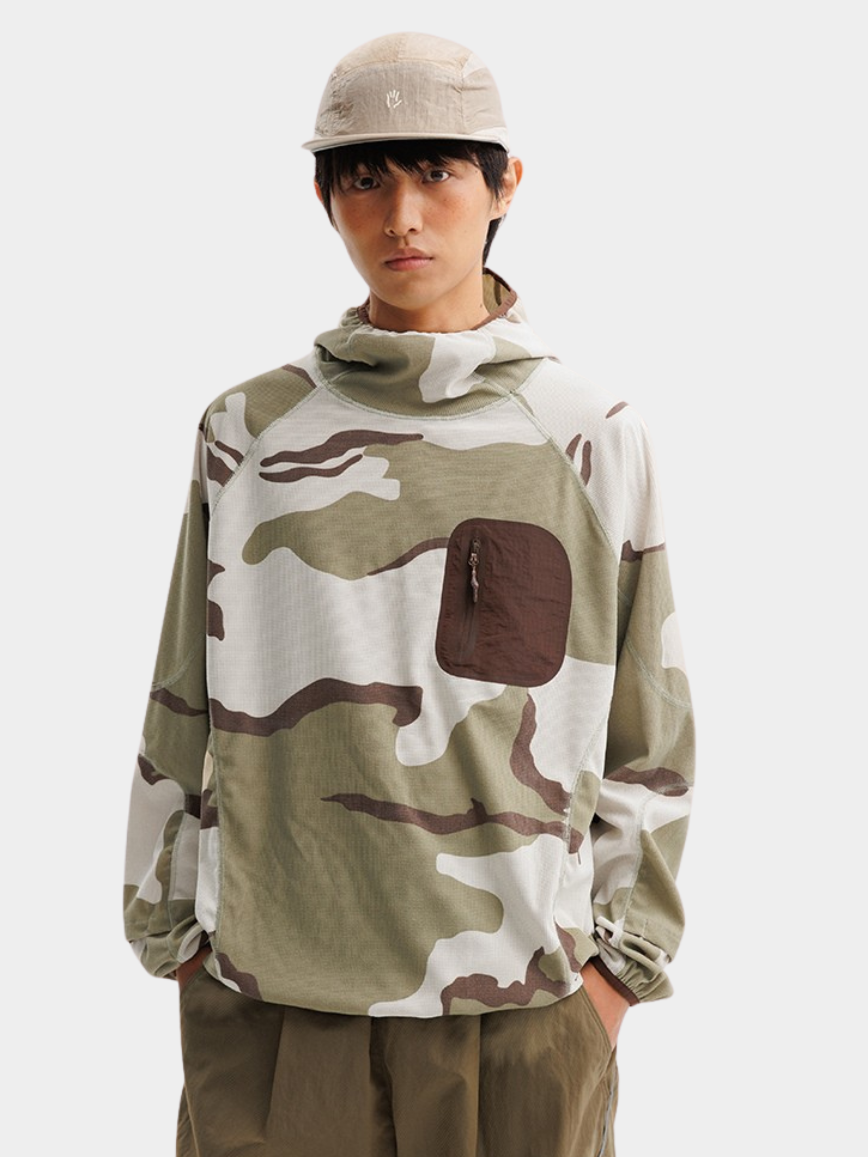 Crag - Unisex Moisture-Wicking High Neck Hoodie Base Layer