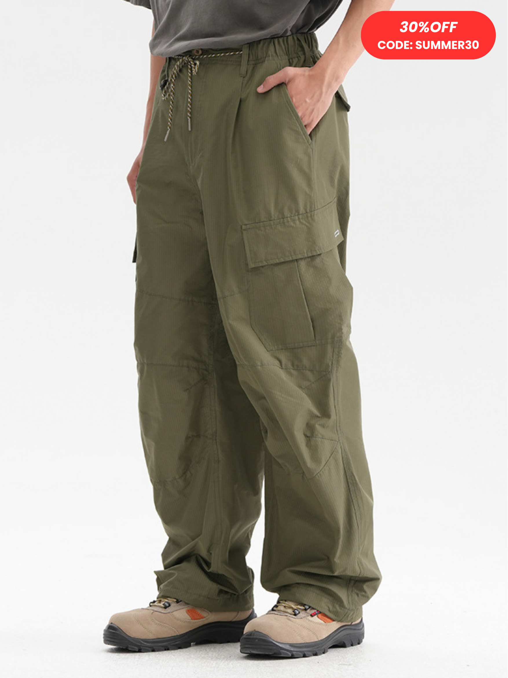 EagleEdge - Unisex Lightweight Ripstop Water-Repellent Cargo Hiking Pants