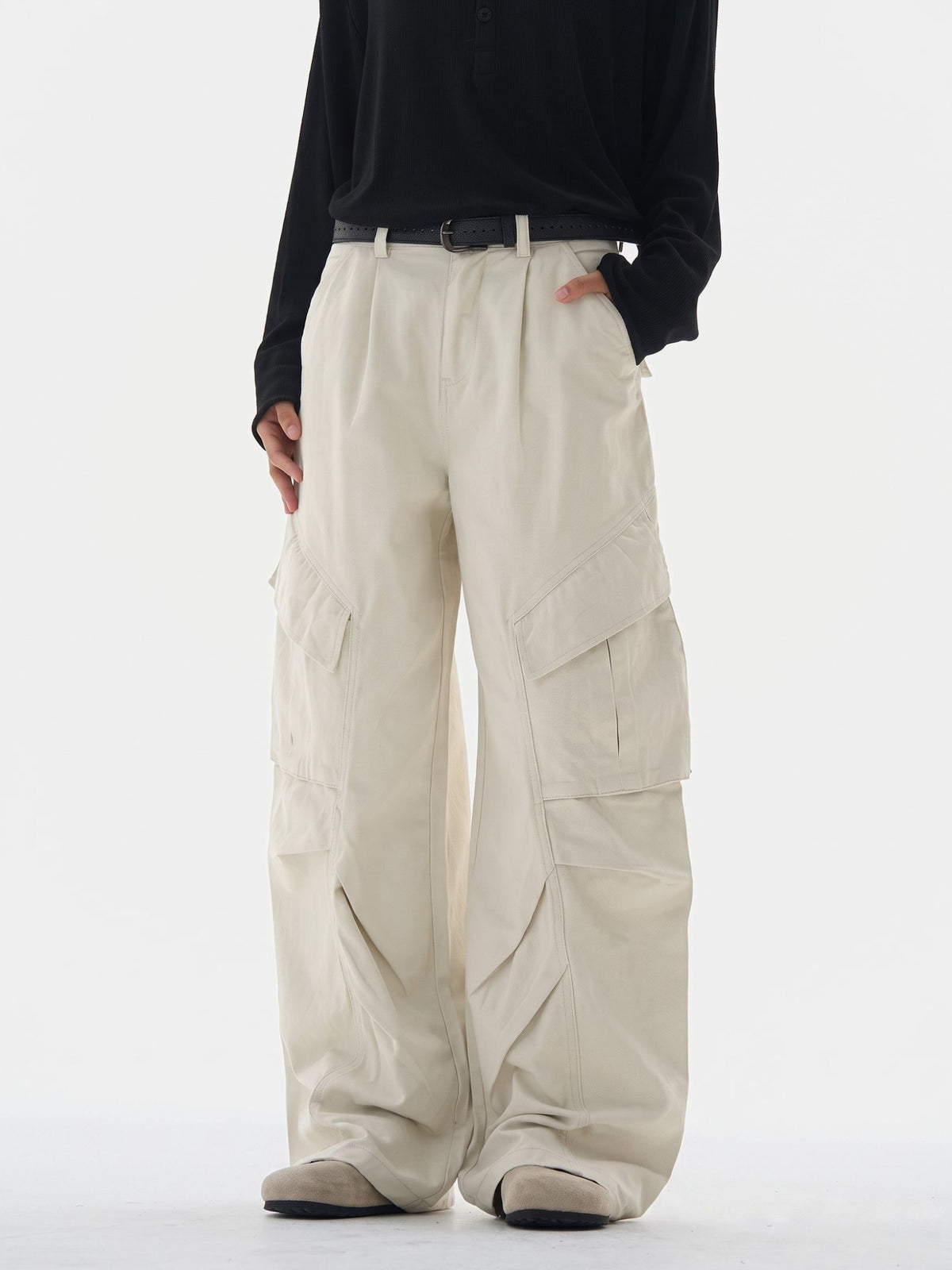 WideDrift - Abrasion-Resistant Multi-Pocket Cotton Cargo Pants