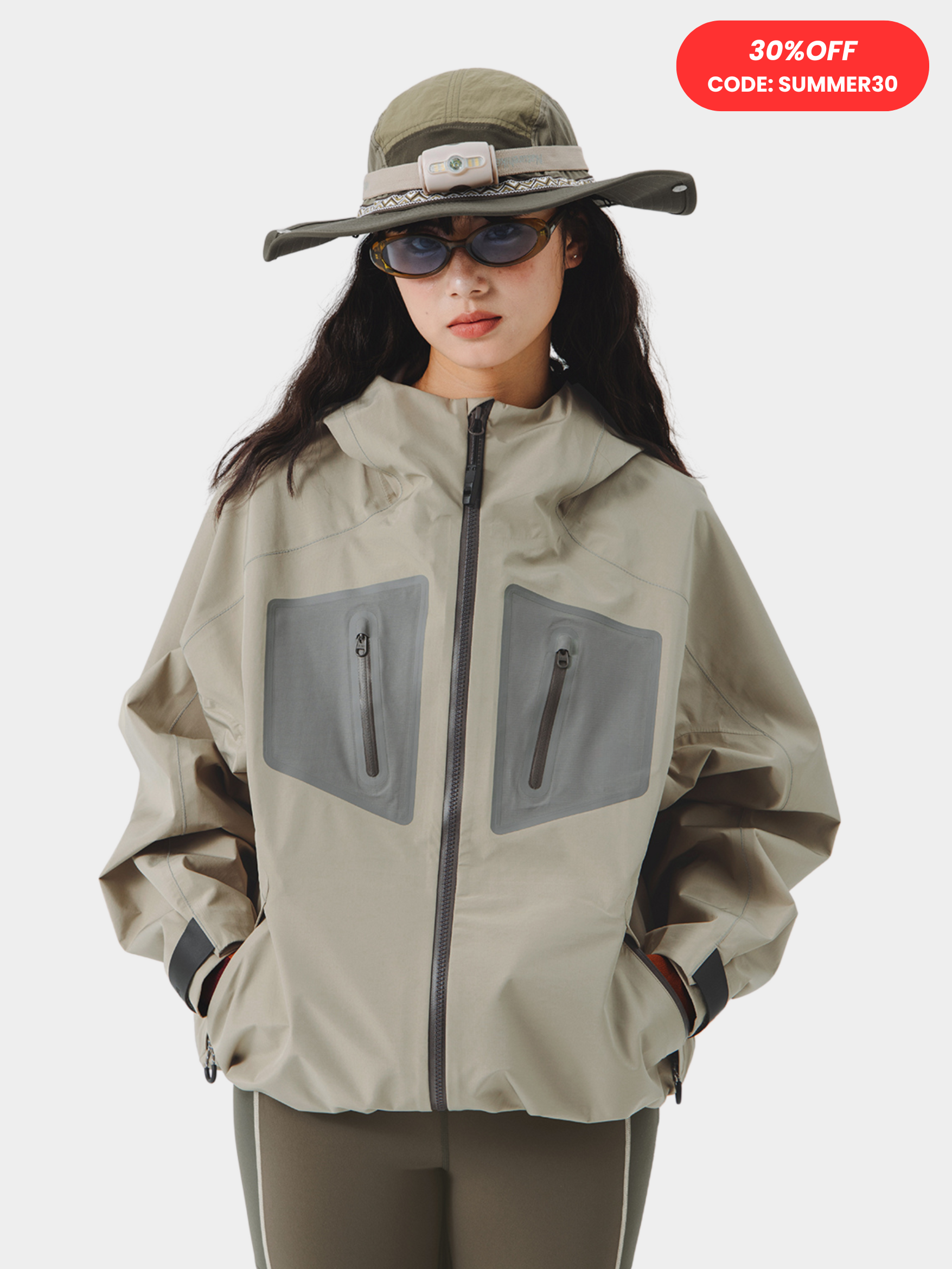 CougarCase - Unisex Waterproof Breathable Hard Shell Jacket
