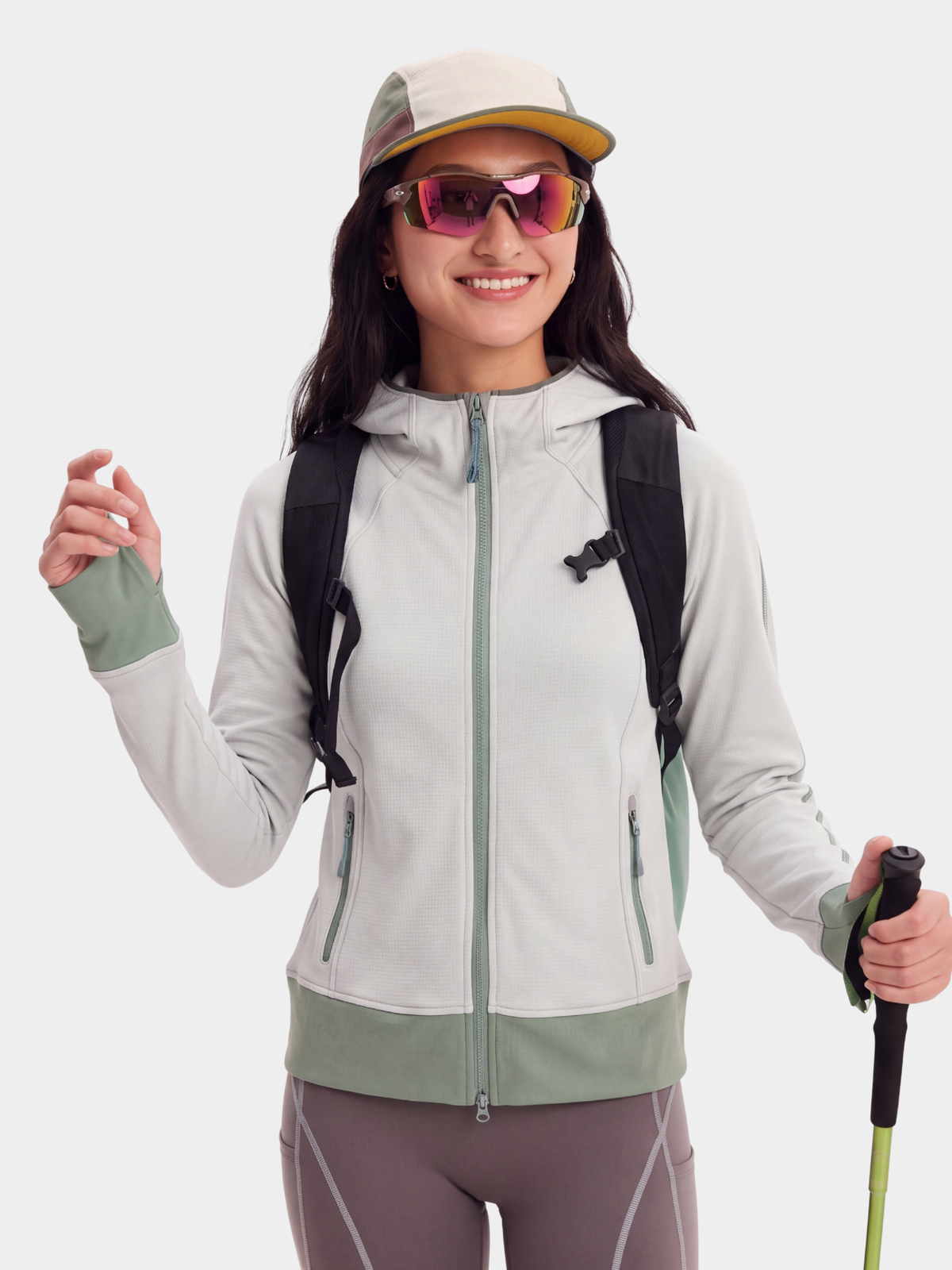 FluffGlide - Women's Breathable Stretch Grid Fleece Jacket