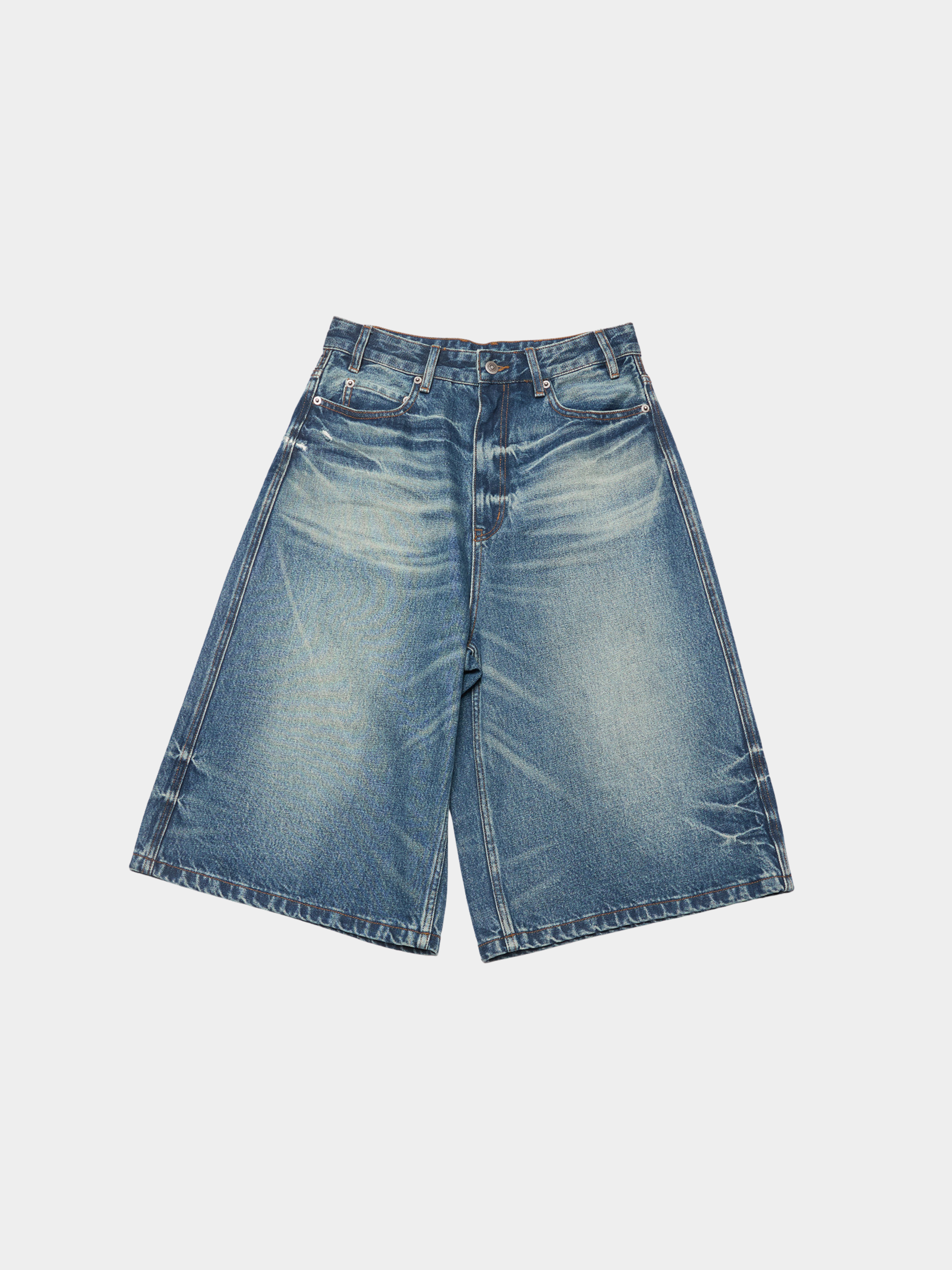 WolfMark - Women's Washed Loose Denim Cropped Pants
