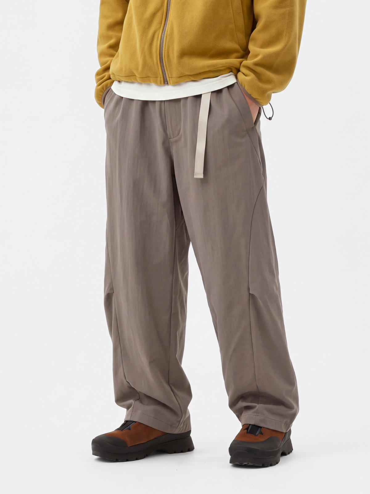 FlipMist - Stretch Elastic-Waist Straight-Leg Utility Pants