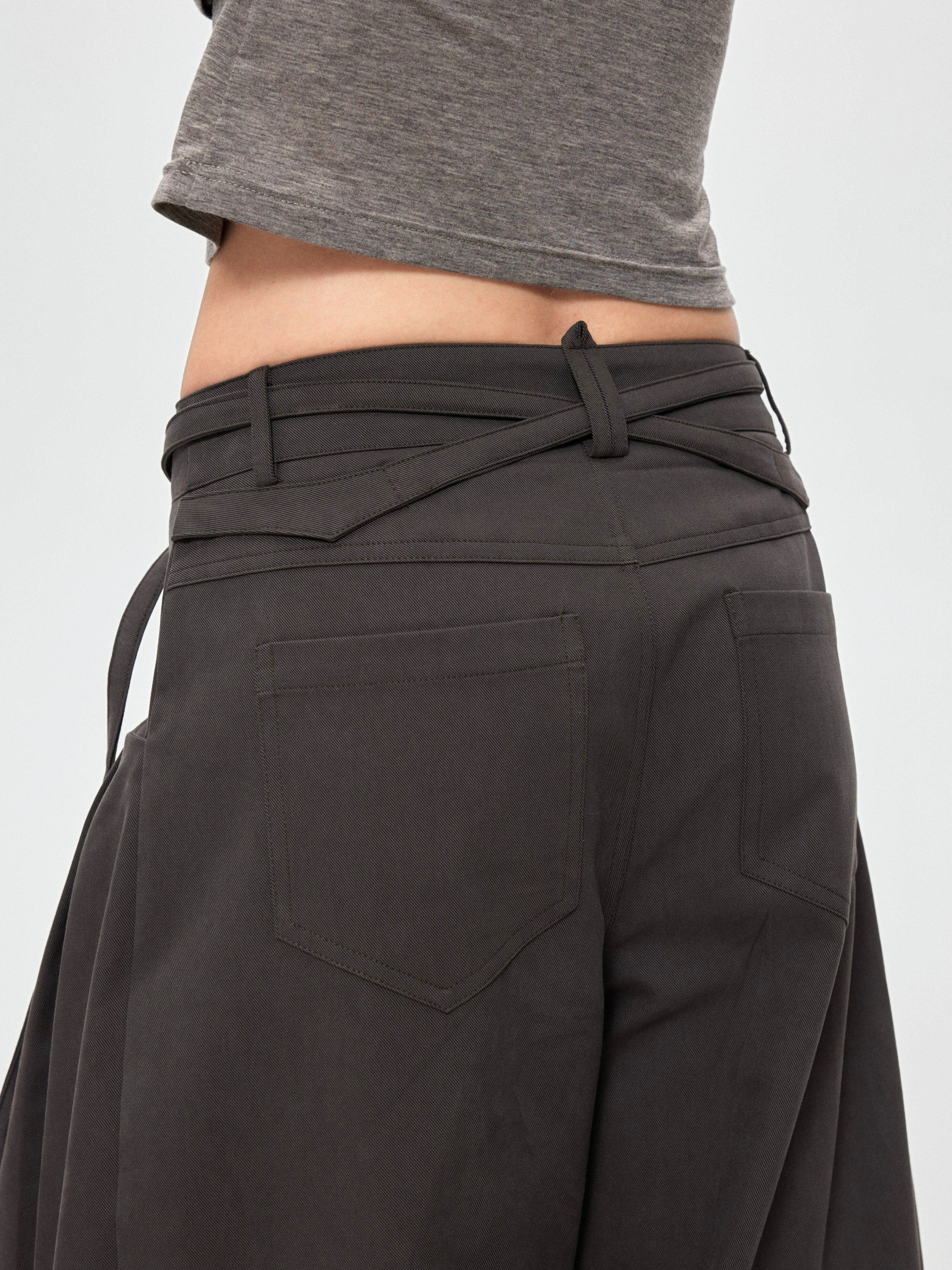 Fieldcast - Women's Drawstring Waist Pleated Pocket Straight-Leg Pants