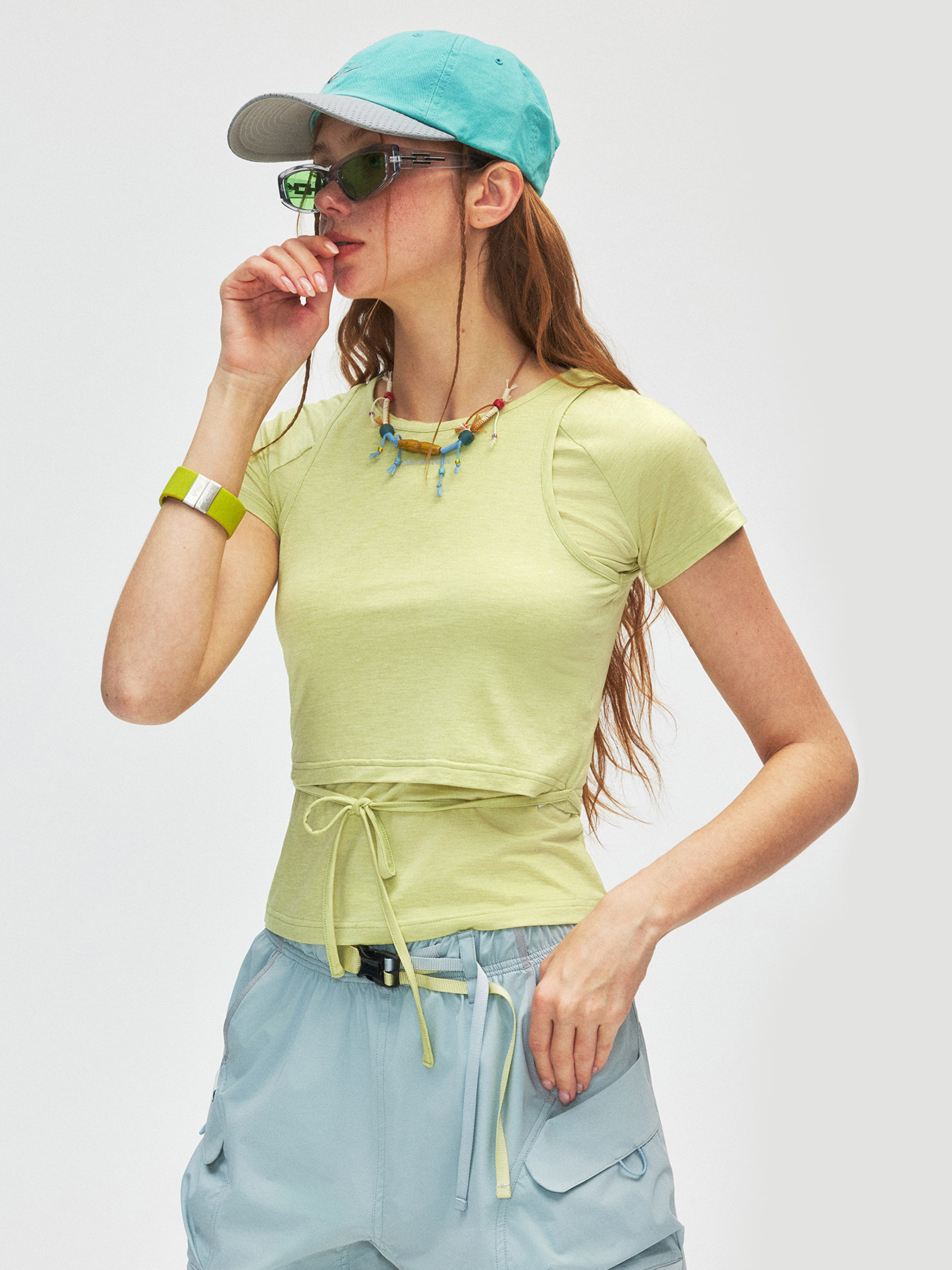 Caveloop - Women's 5A Antibacterial Yarn Slim Vest Short-Sleeve T-Shirt
