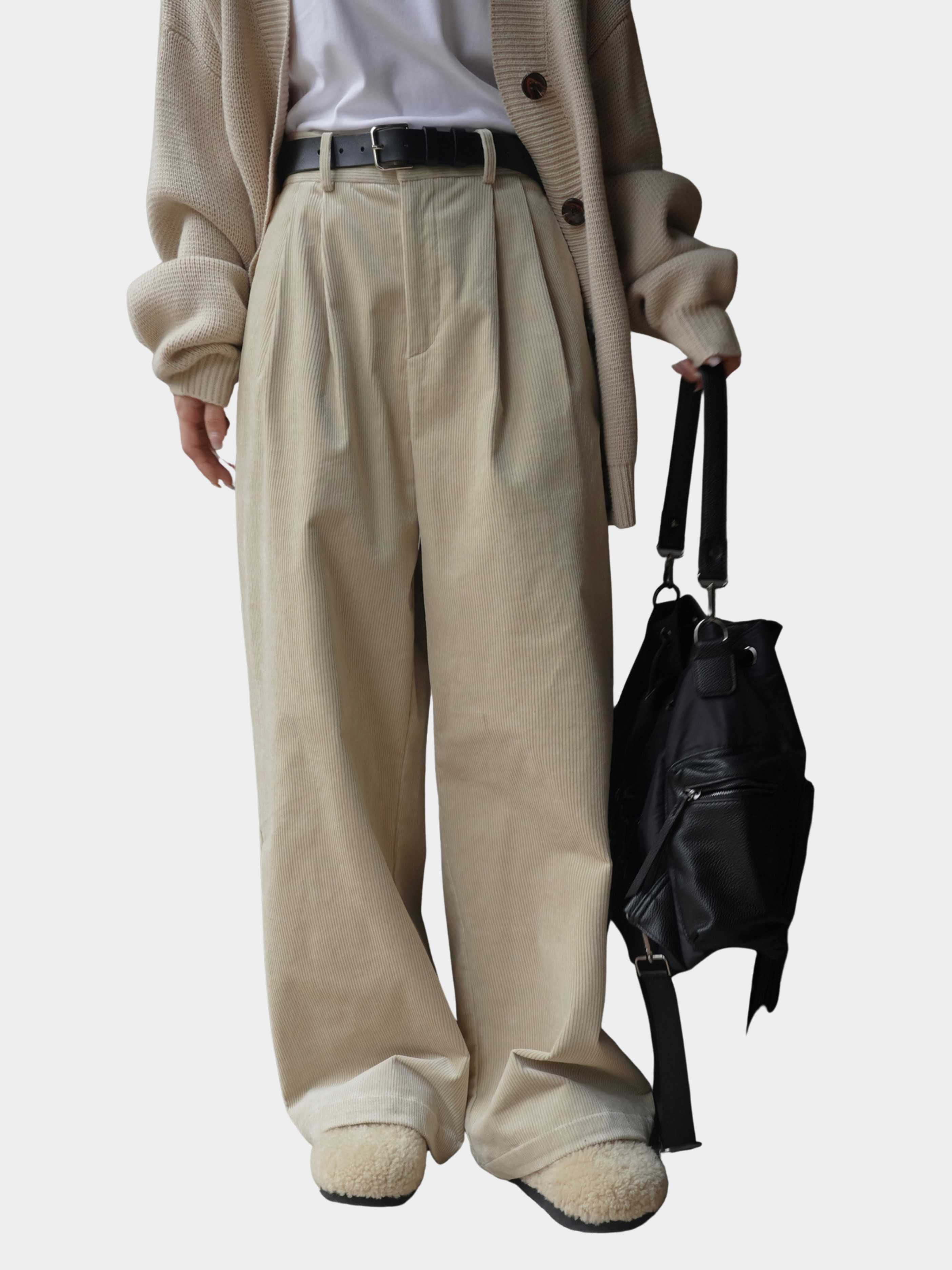 Alpine - Women's Corduroy Wide-Leg Straight Pants