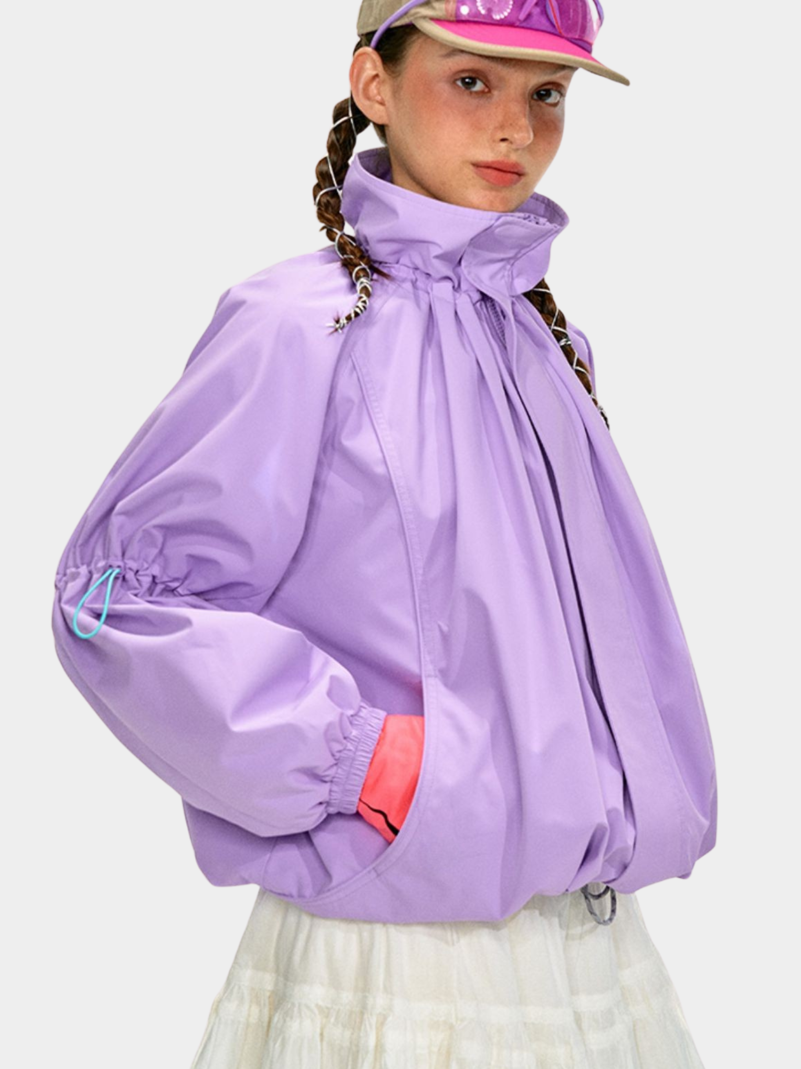 ShadowMode - Women's C6 Water-Repellent Bubble Collar Ruched Jacket