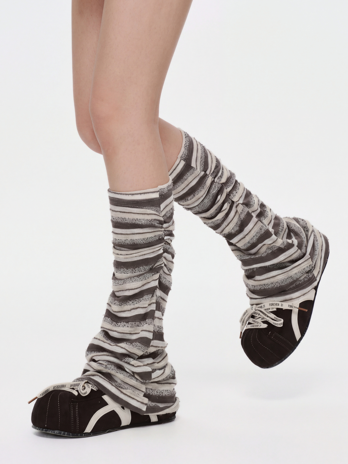 BellHush - Striped Flared Stretch Leg Warmers