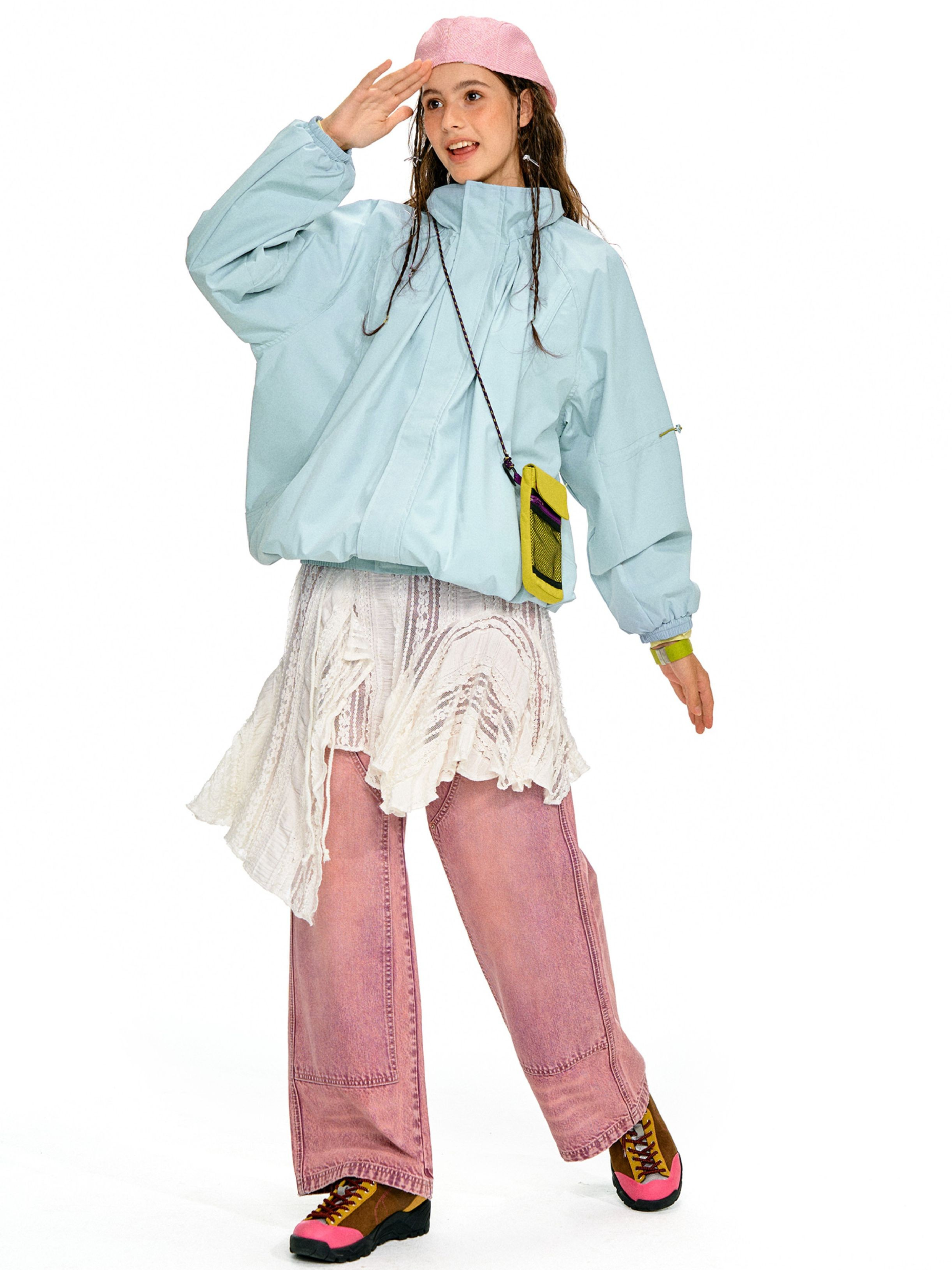 ShadowMode - Women's C6 Water-Repellent Bubble Collar Ruched Jacket