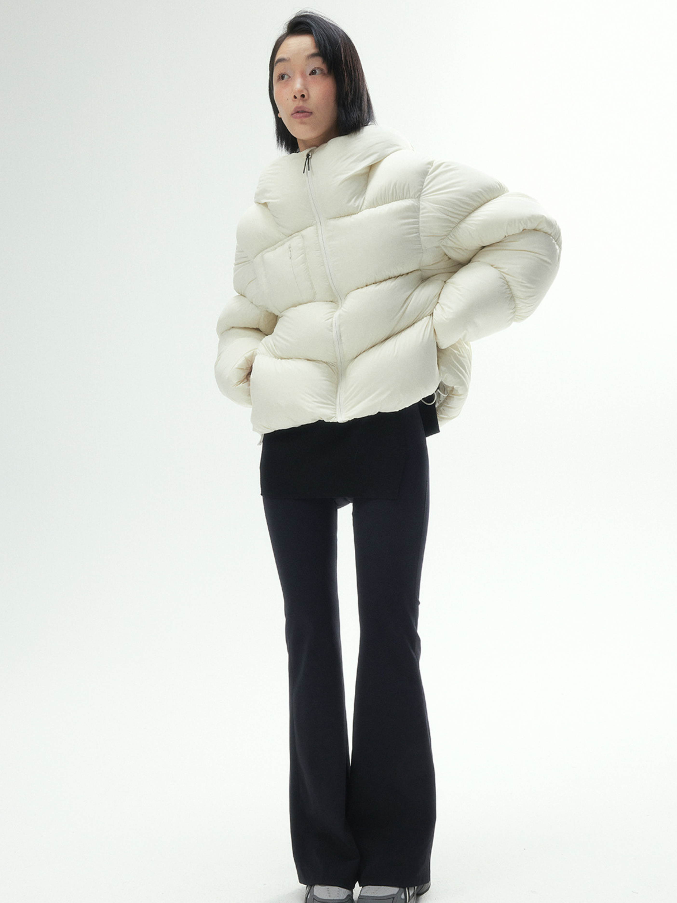 RavenScope - Women’s  90% White Duck Down Puffer Hooded Jacket GONGGAR SPORTS