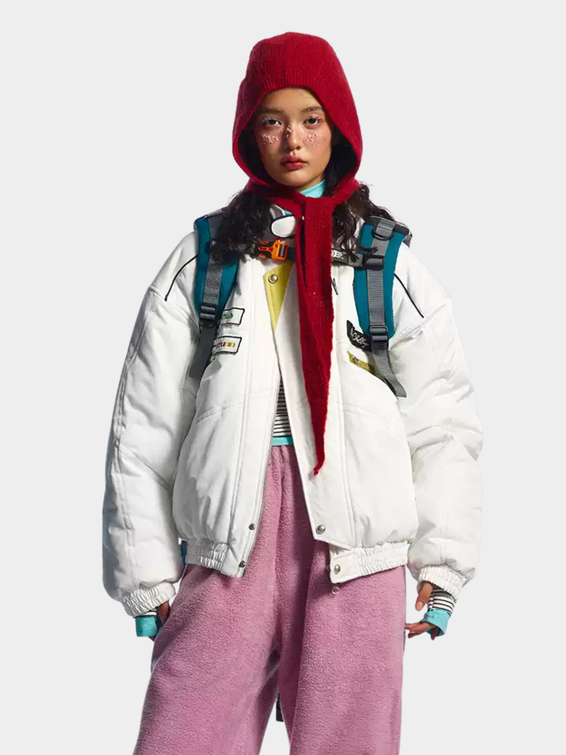 CanyonBoard - Women's Retro Badge Racer-Inspired Padded Jacket GONGGAR SPORTS