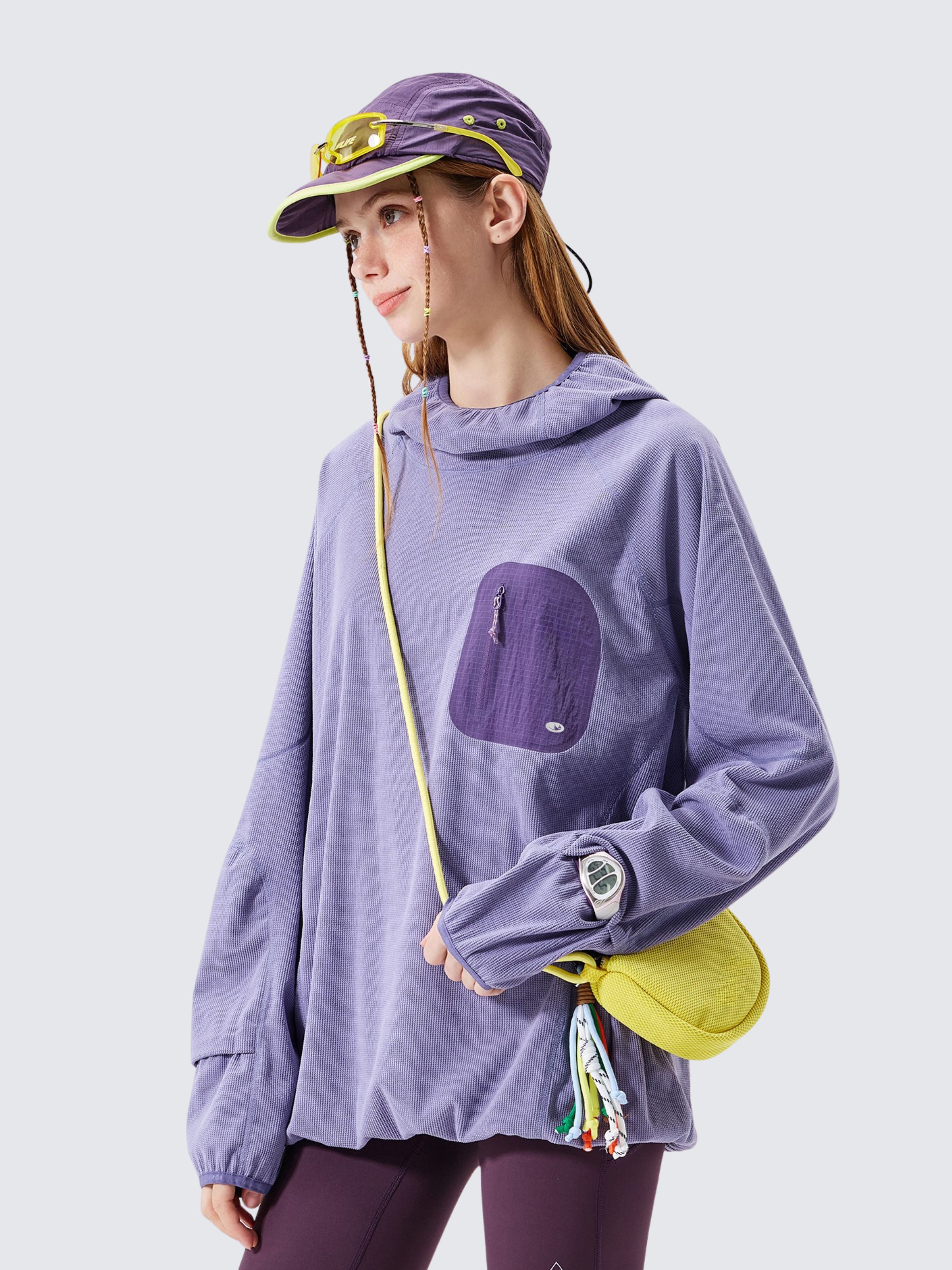 Crag - Unisex Moisture-Wicking High Neck Hoodie Base Layer