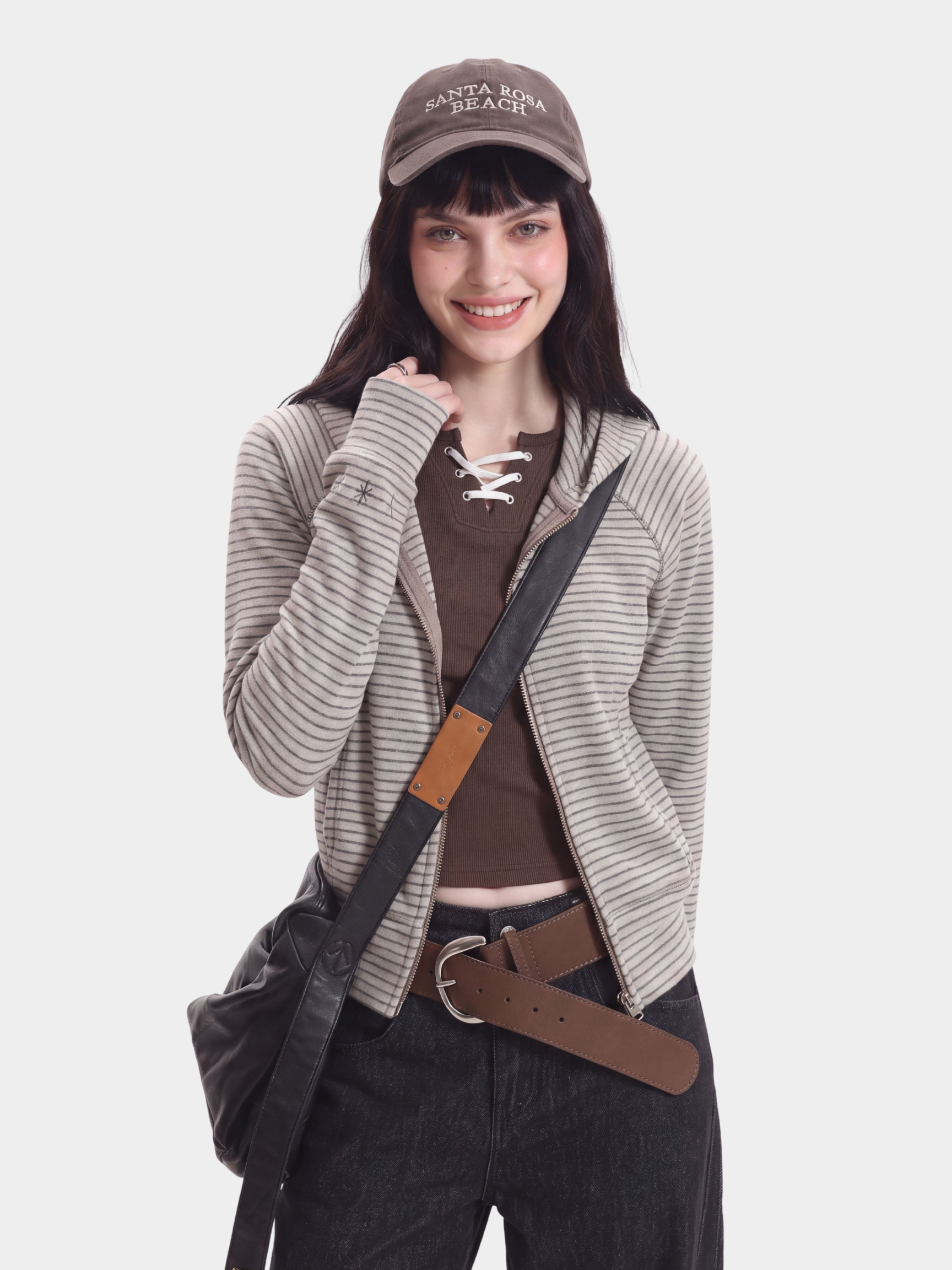 HushLine - Women's Striped Soft Zip-Up Jacket