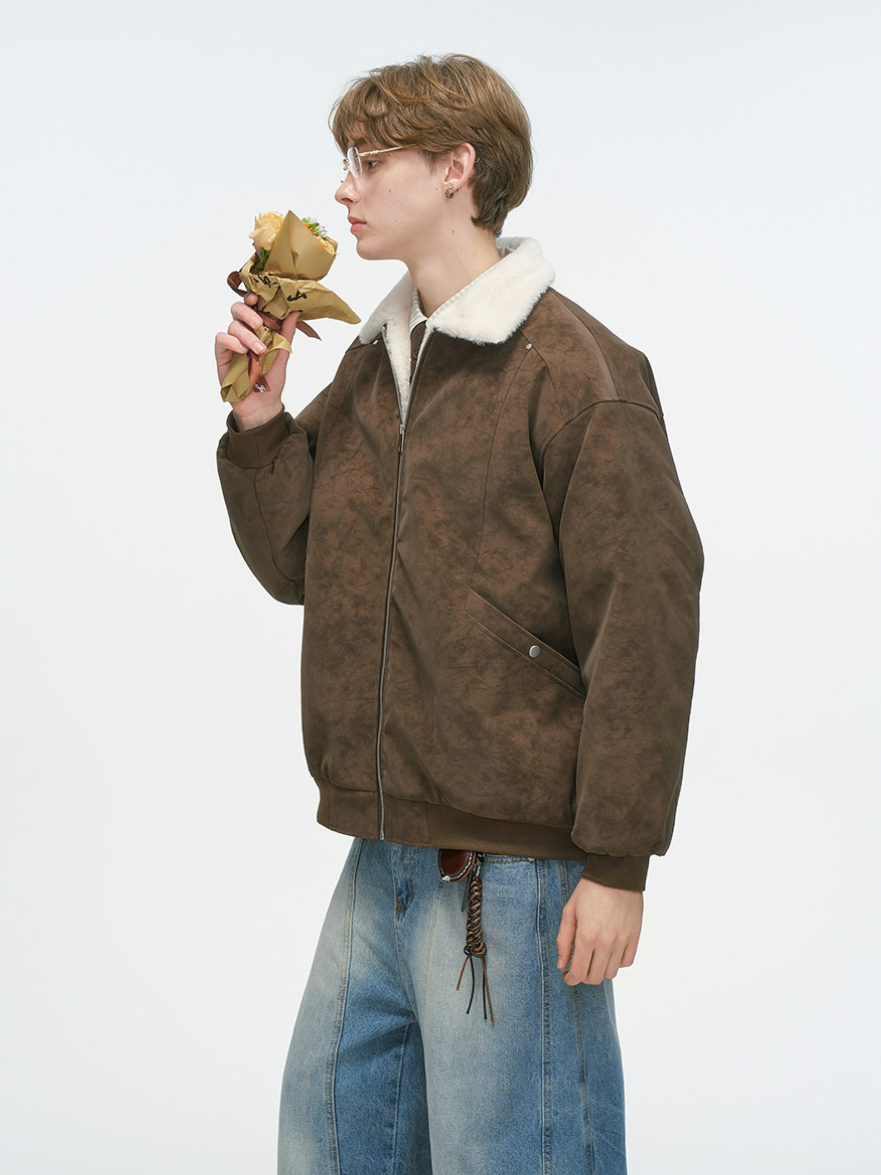 Ironpath - Men's Shearling-Lined PU Leather Insulated Jacket