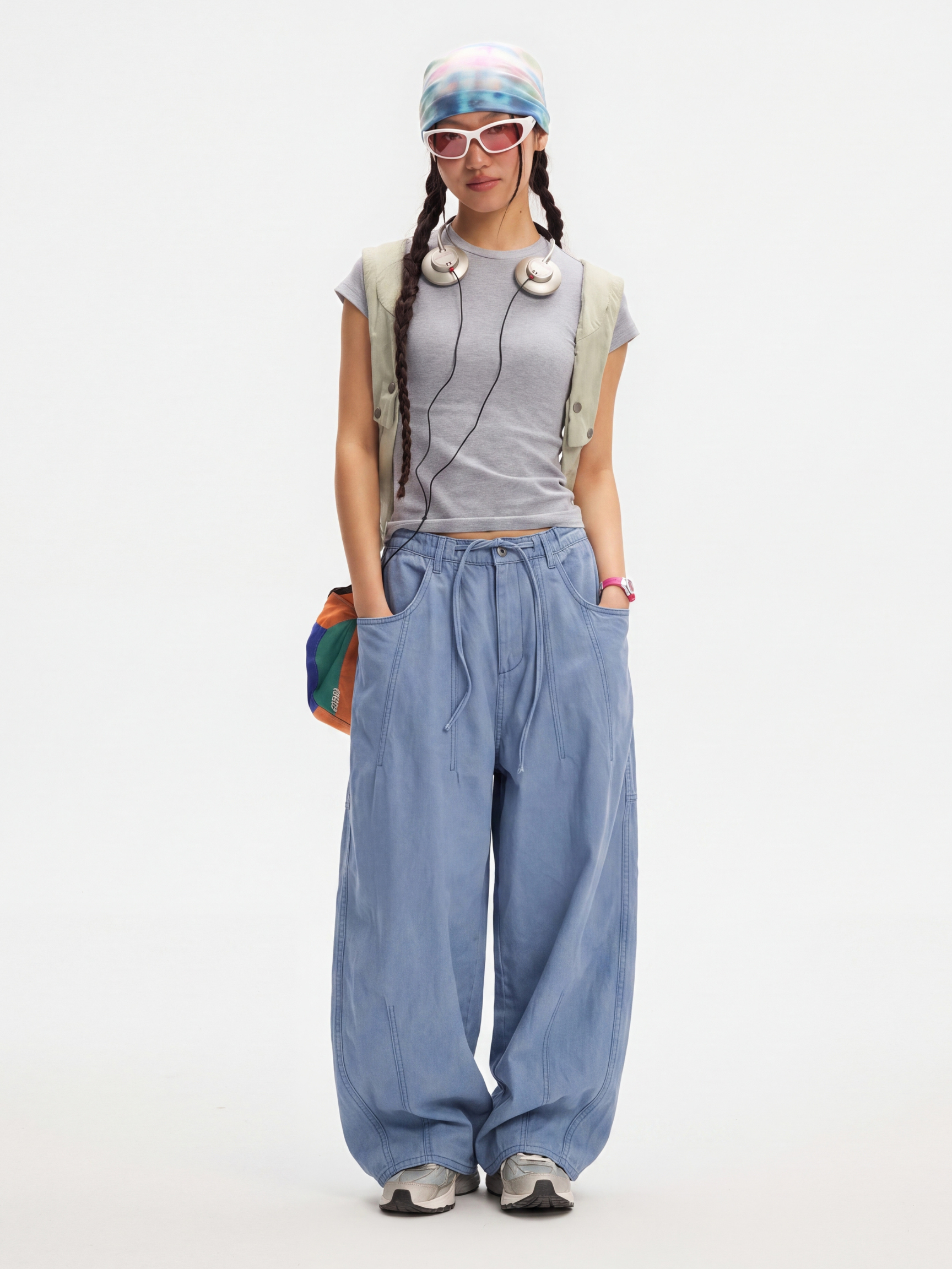 TrailStow - Drawstring Soft & Breathable Utility Wide-Leg Pants